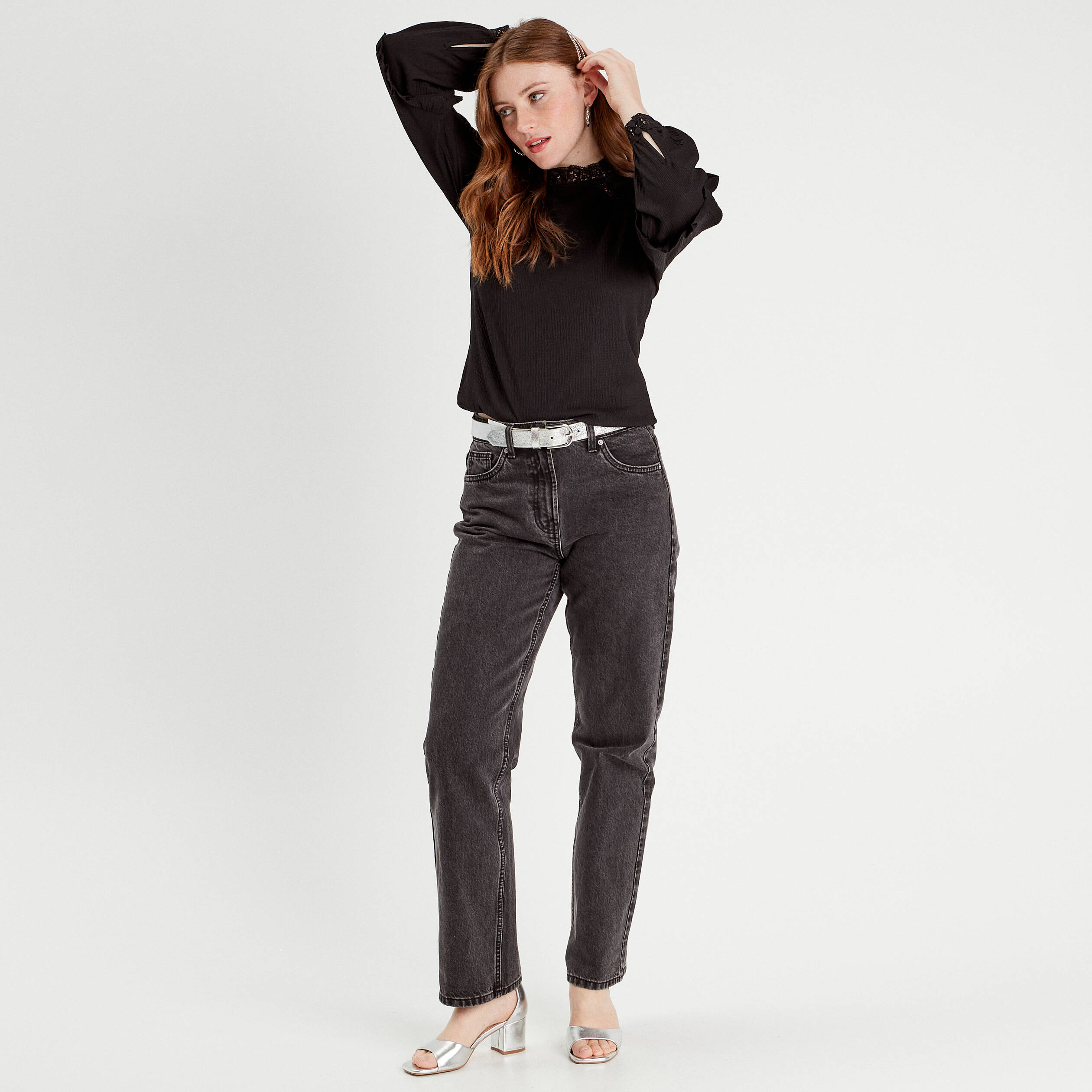 blouse manches longues noir femme Blouse manches longues noir femme