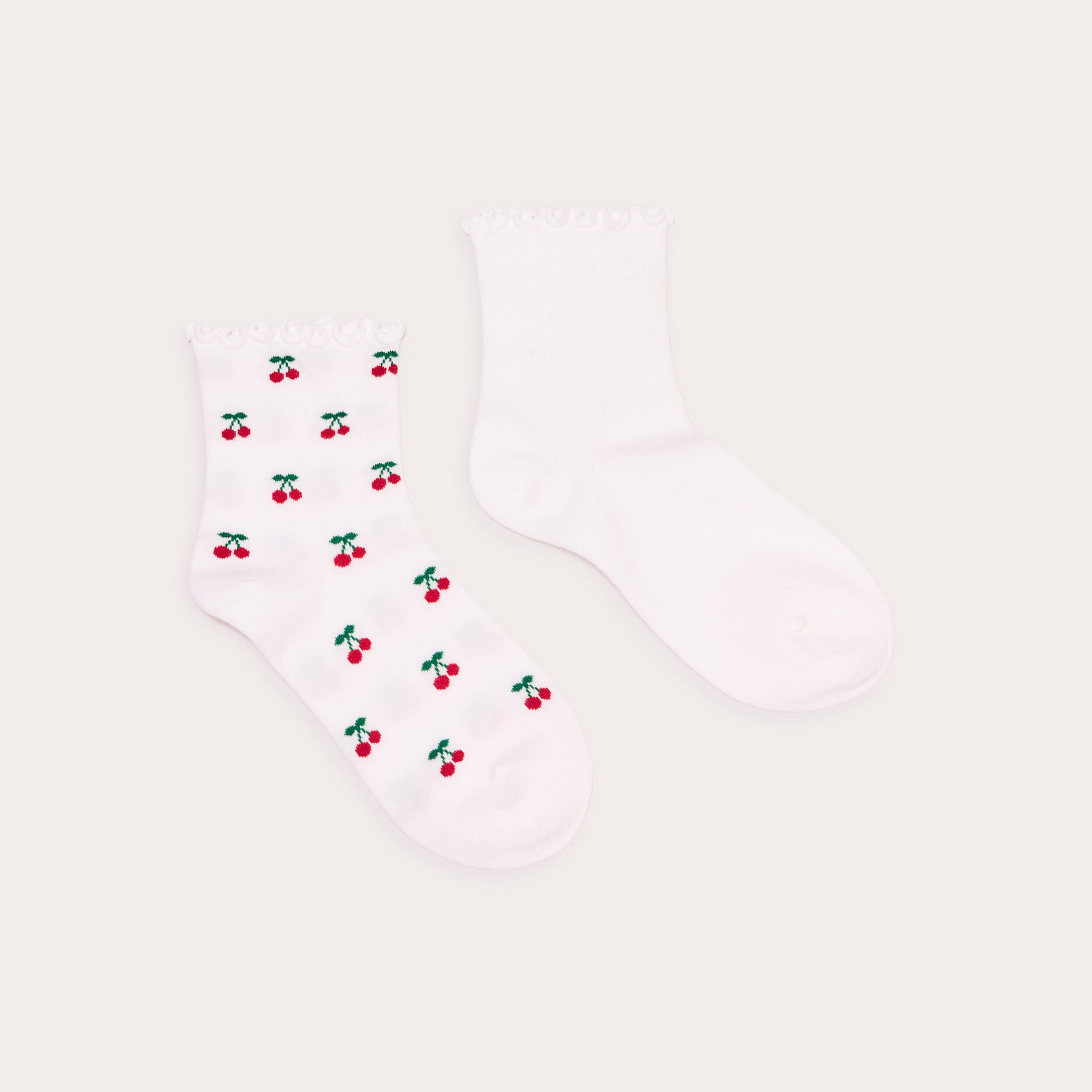 Lot 2 paires chaussettes ecru femme