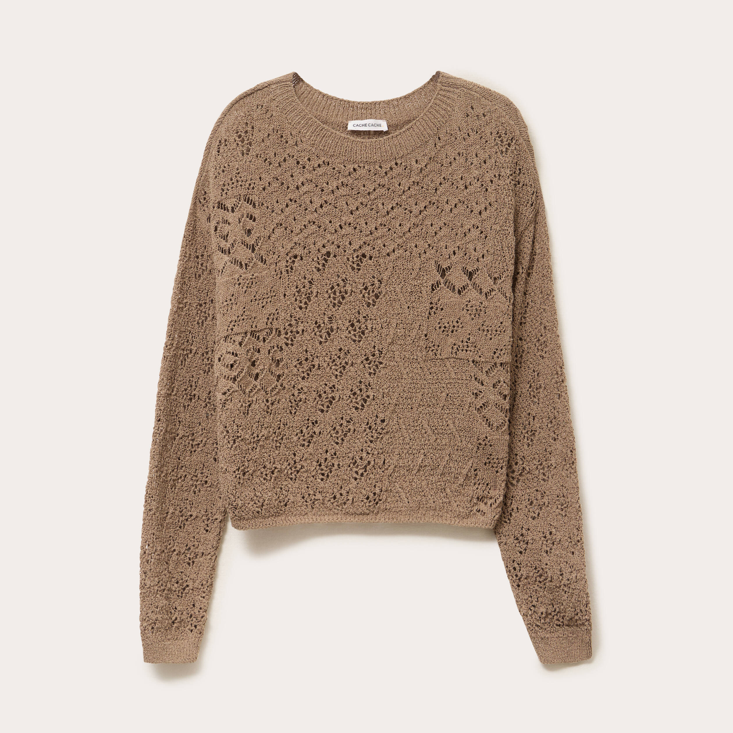 pull manches longues beige femme Pull manches longues beige femme