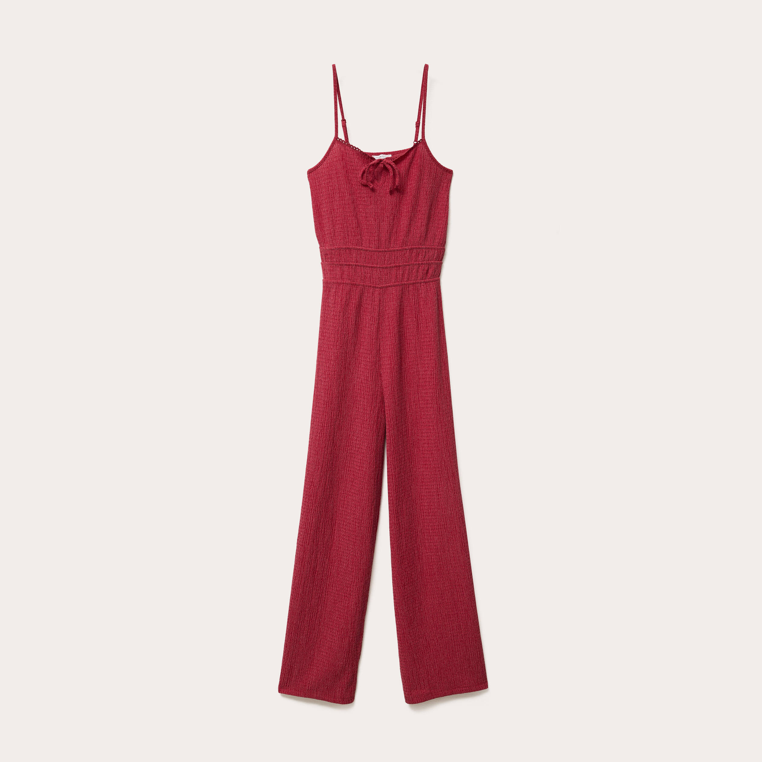 combinaison large stretch rouge fonce femme Combinaison large stretch rouge foncé femme