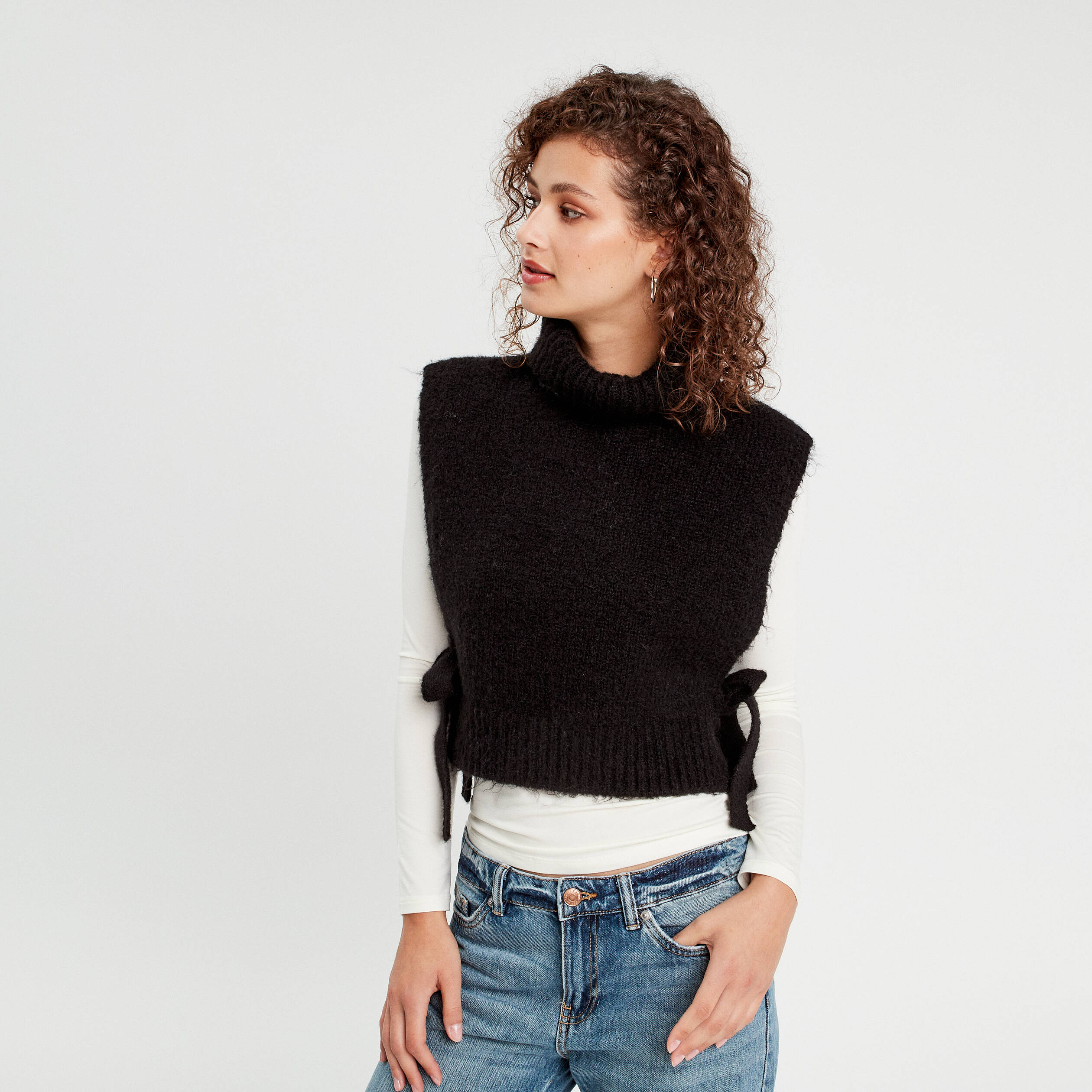 Cache Cache Pull Noir Sans Manche Femme Cache Cache Pull V Sans