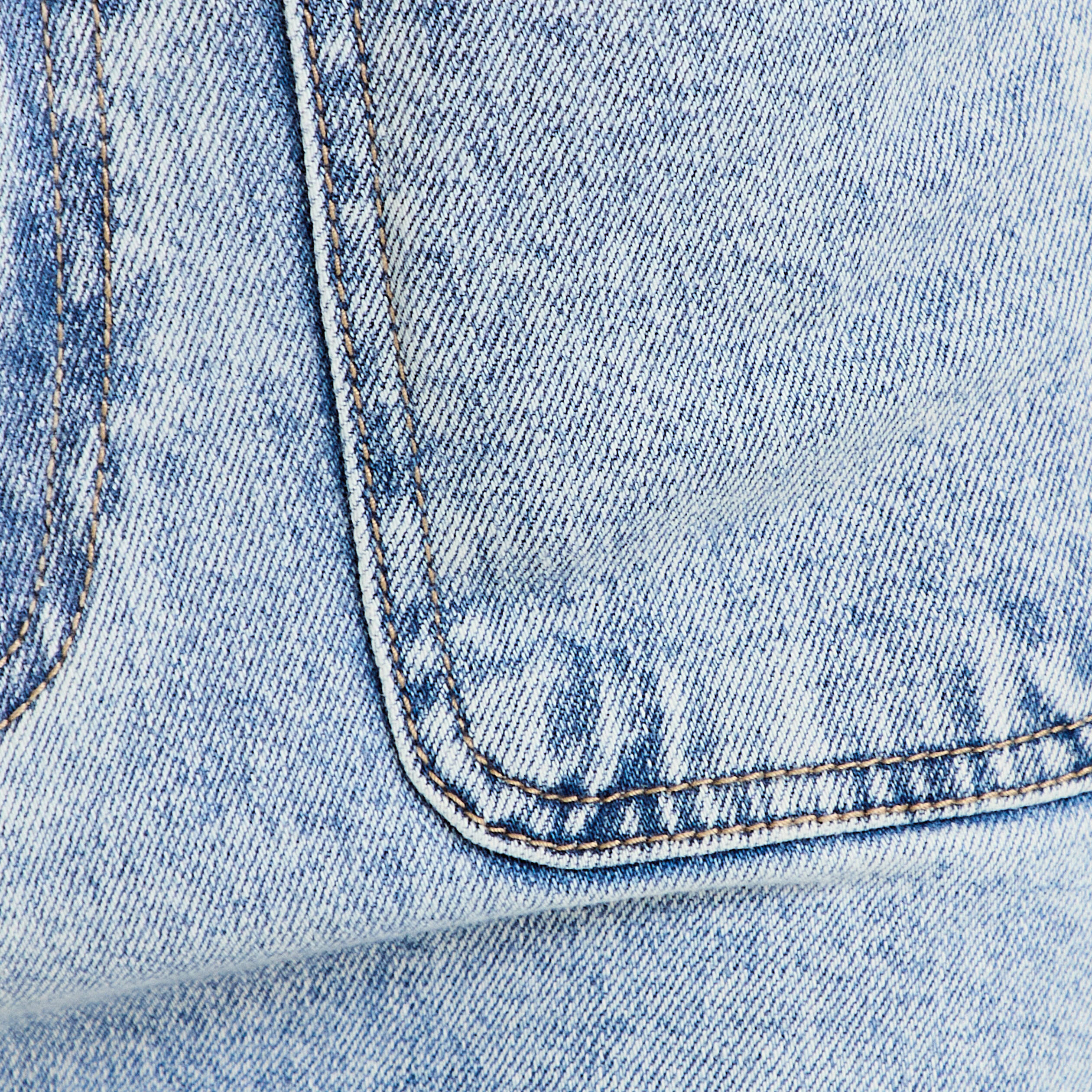 Jean wide leg cropped taille haute denim triple stone femme