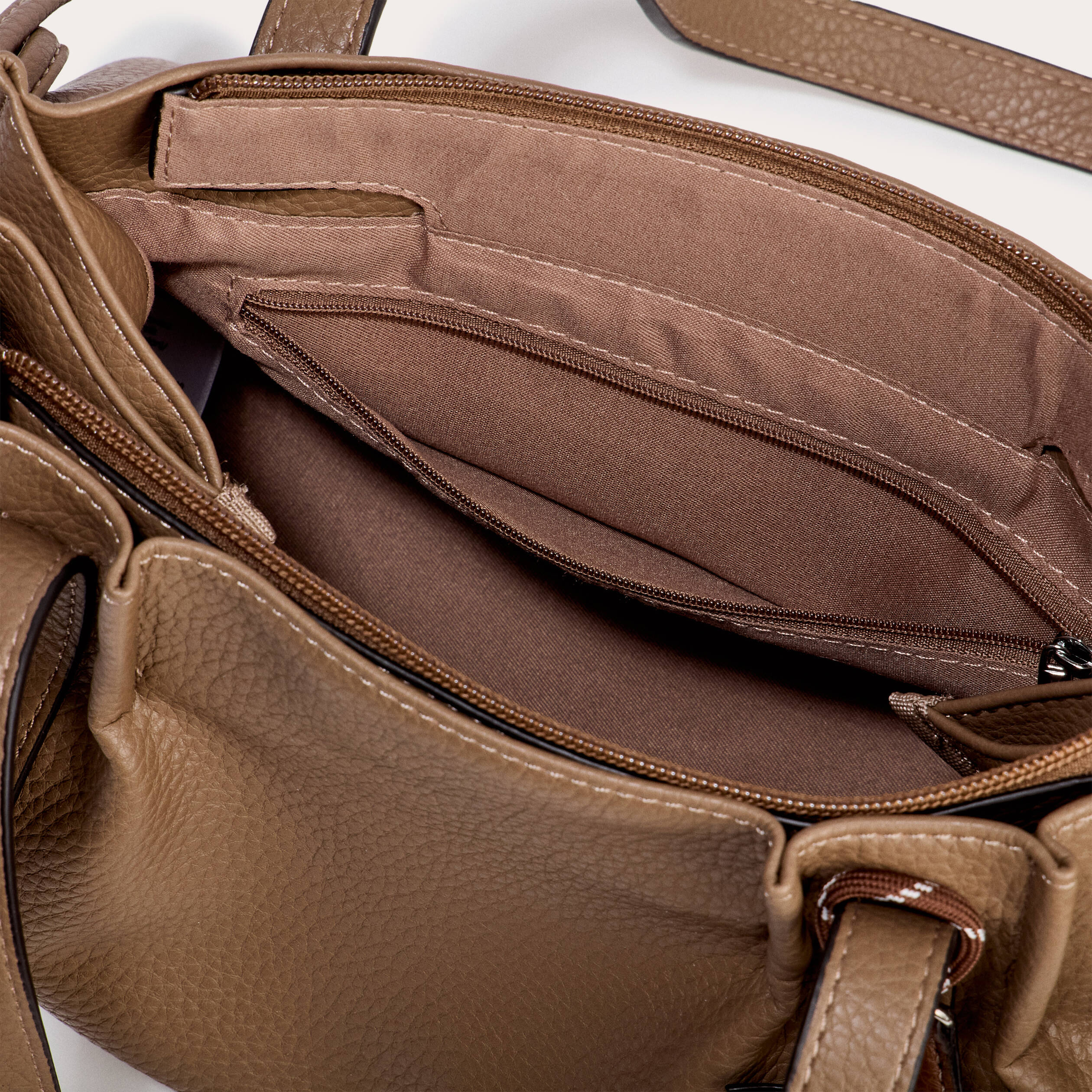 Sac port&eacute; &eacute;paule beige femme