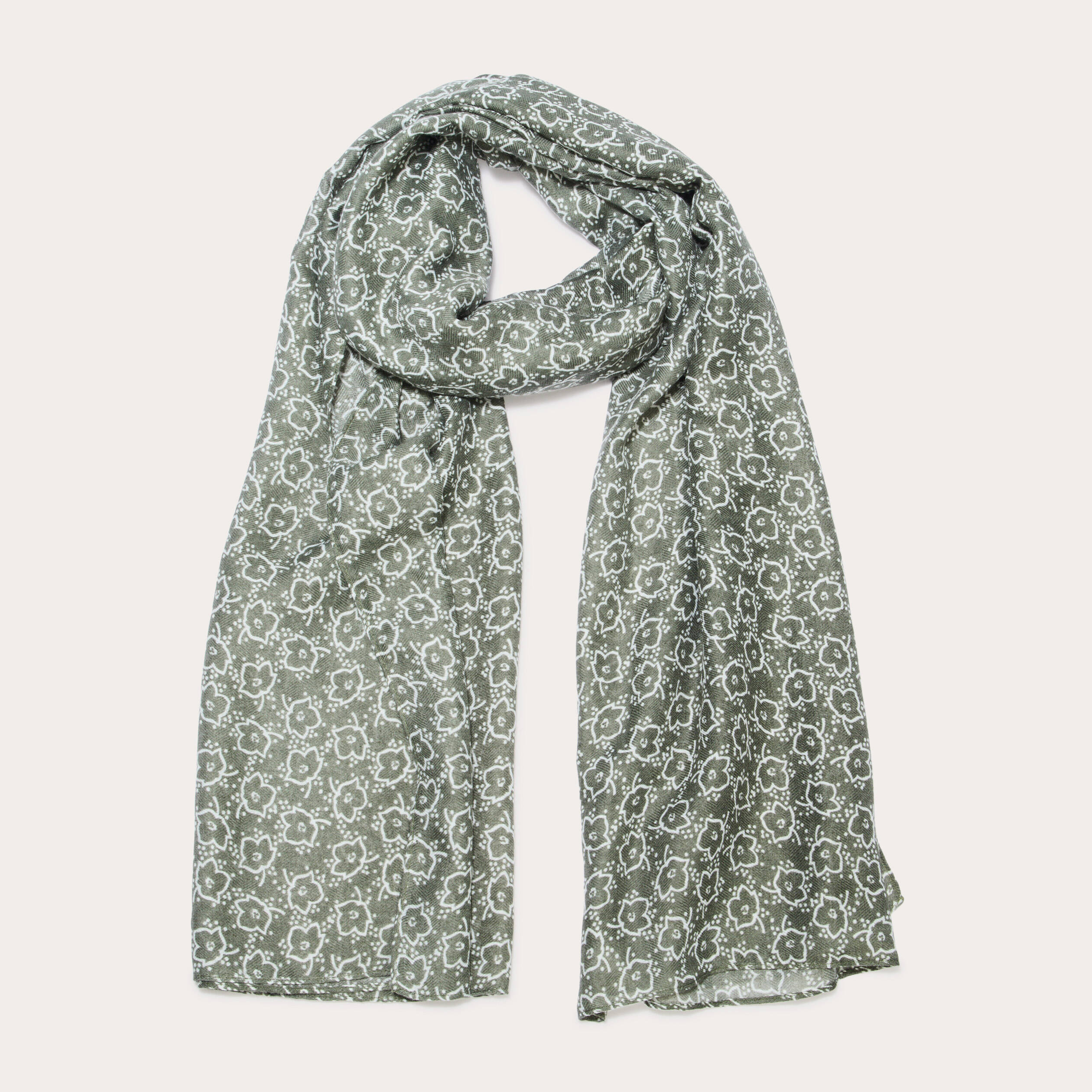 Foulard vert kaki femme