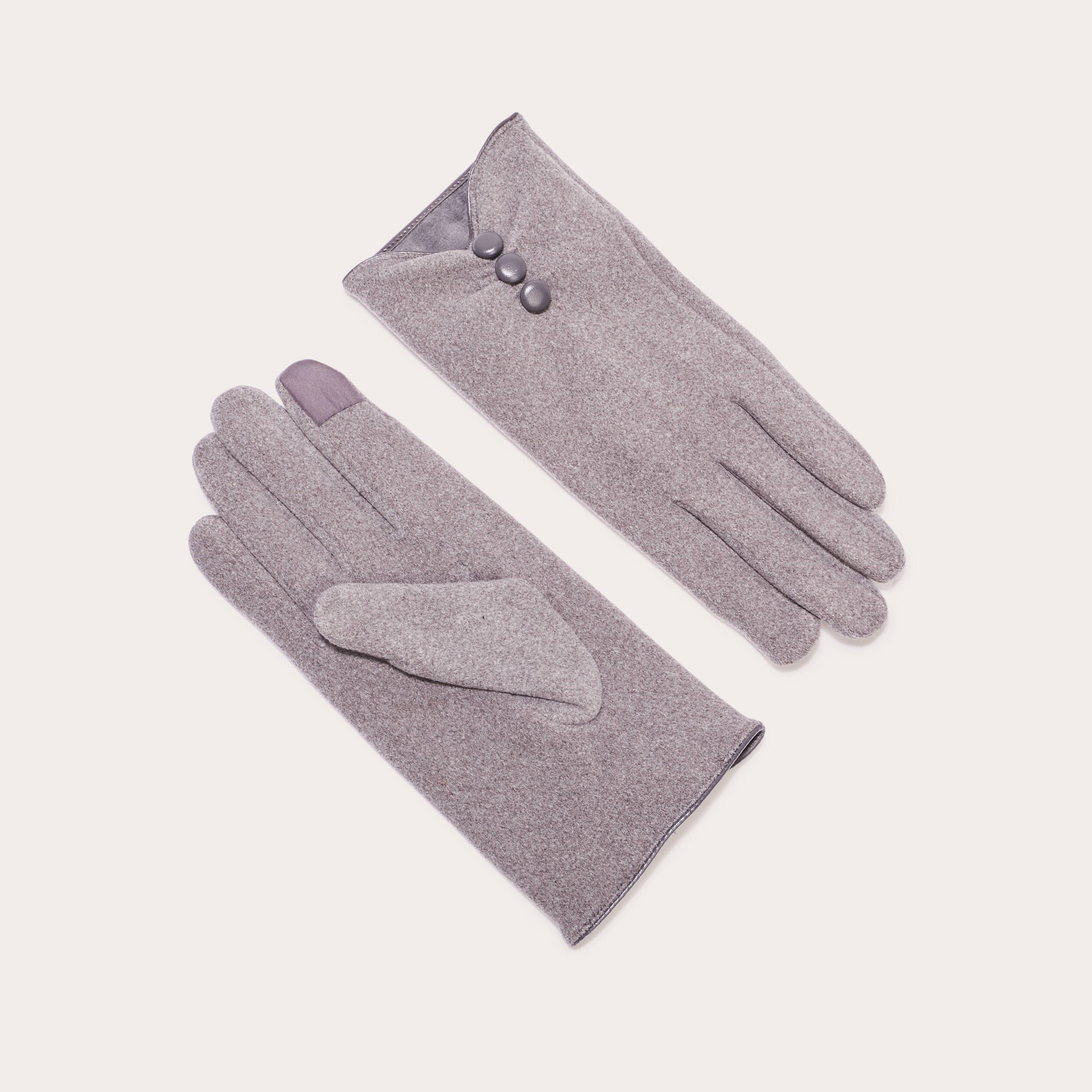 gants avec boutons gris fonce femme Gants avec boutons gris foncé femme
