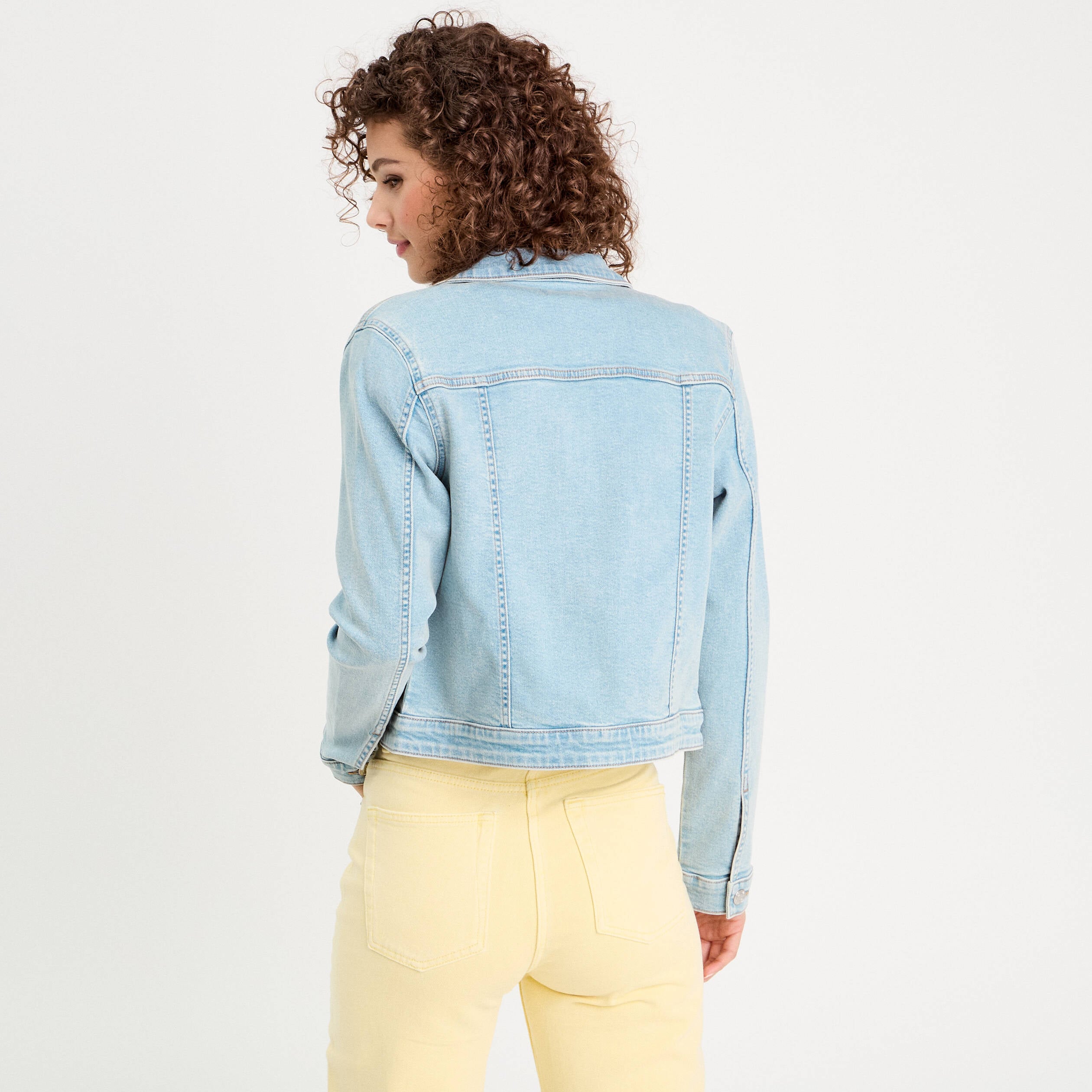 Veste en jean denim bleach femme