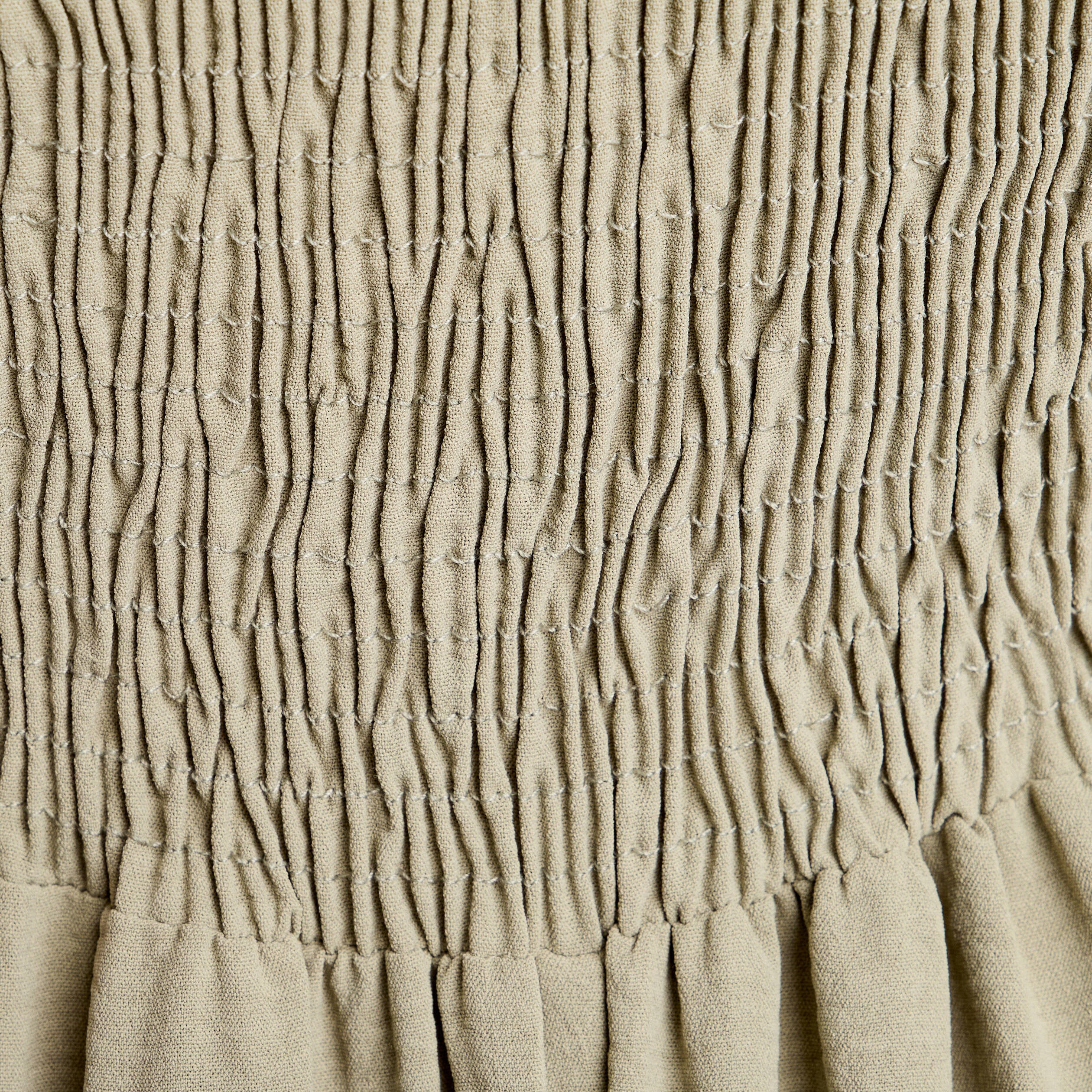 Robe longue &eacute;vas&eacute;e fendue vert kaki femme