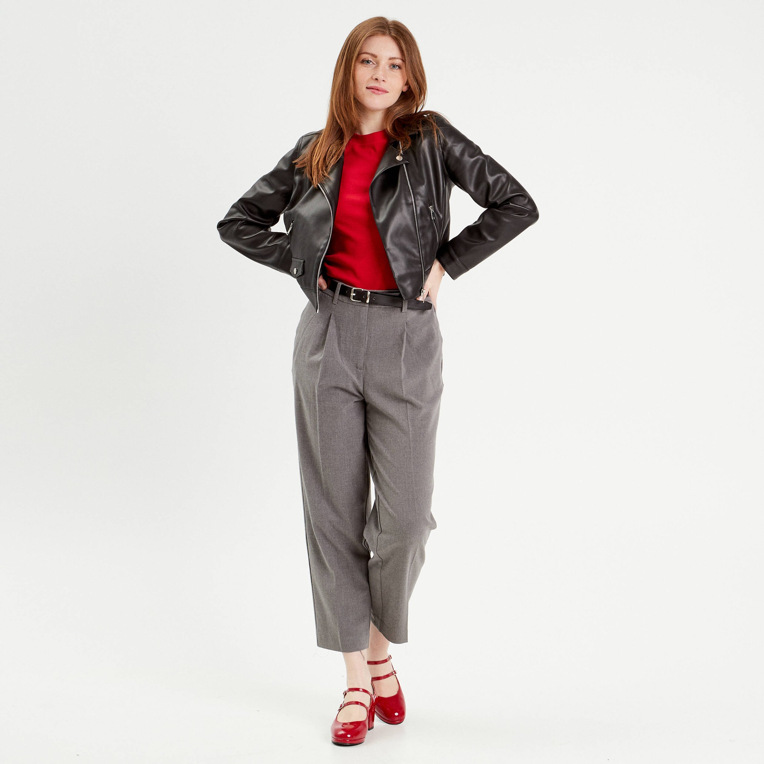 veste biker simili cuir noir femme Veste biker simili cuir noir femme