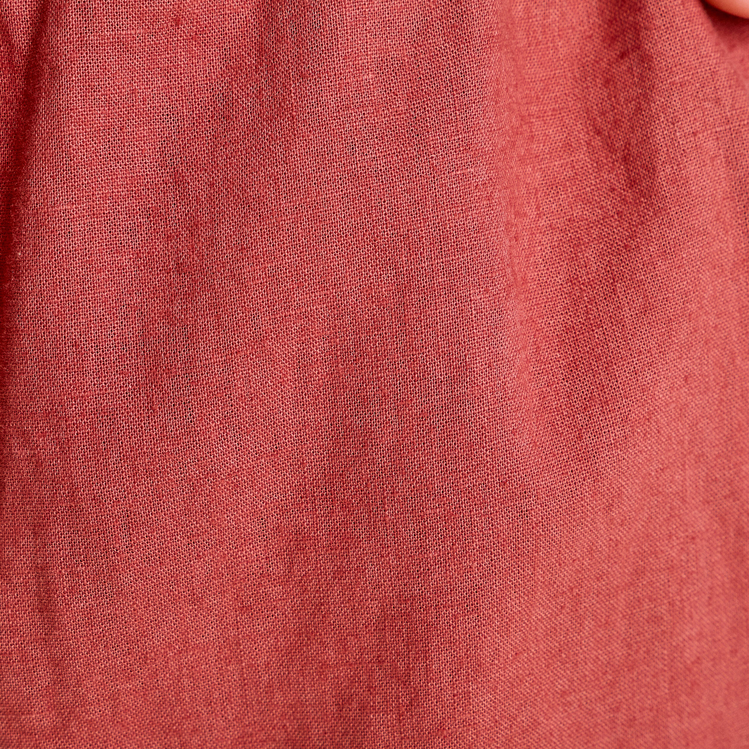 Short regular contenant du lin vieux rose femme