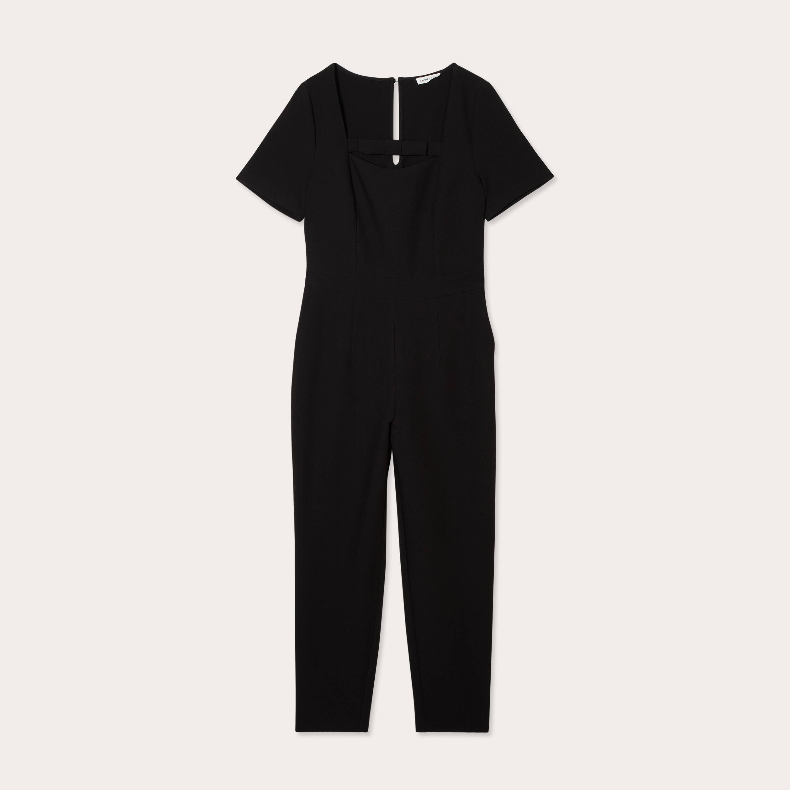 Combinaison pantalon 7/8&egrave;me noir femme