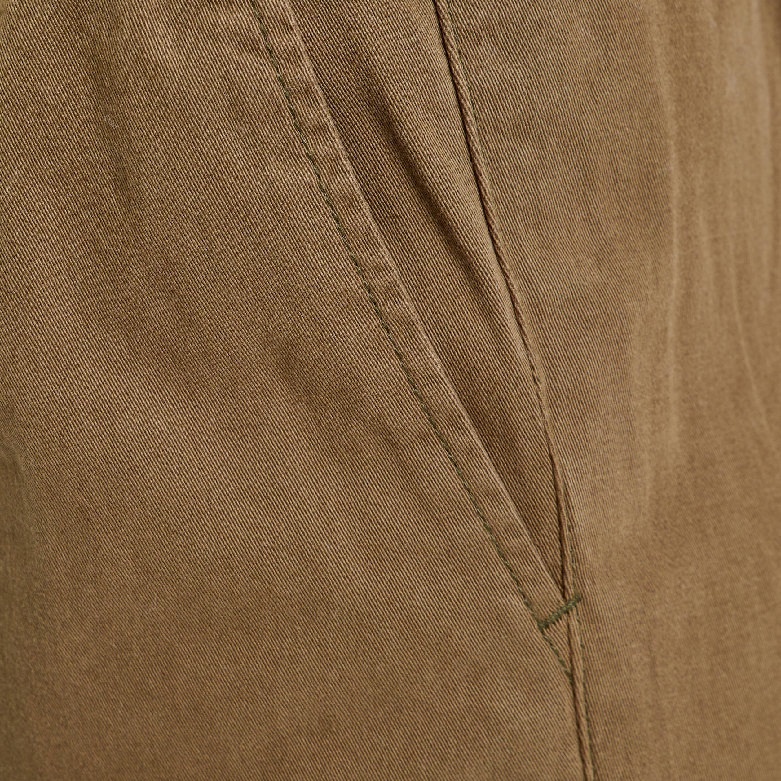 Pantalon cargo slim vert fonc&eacute; femme