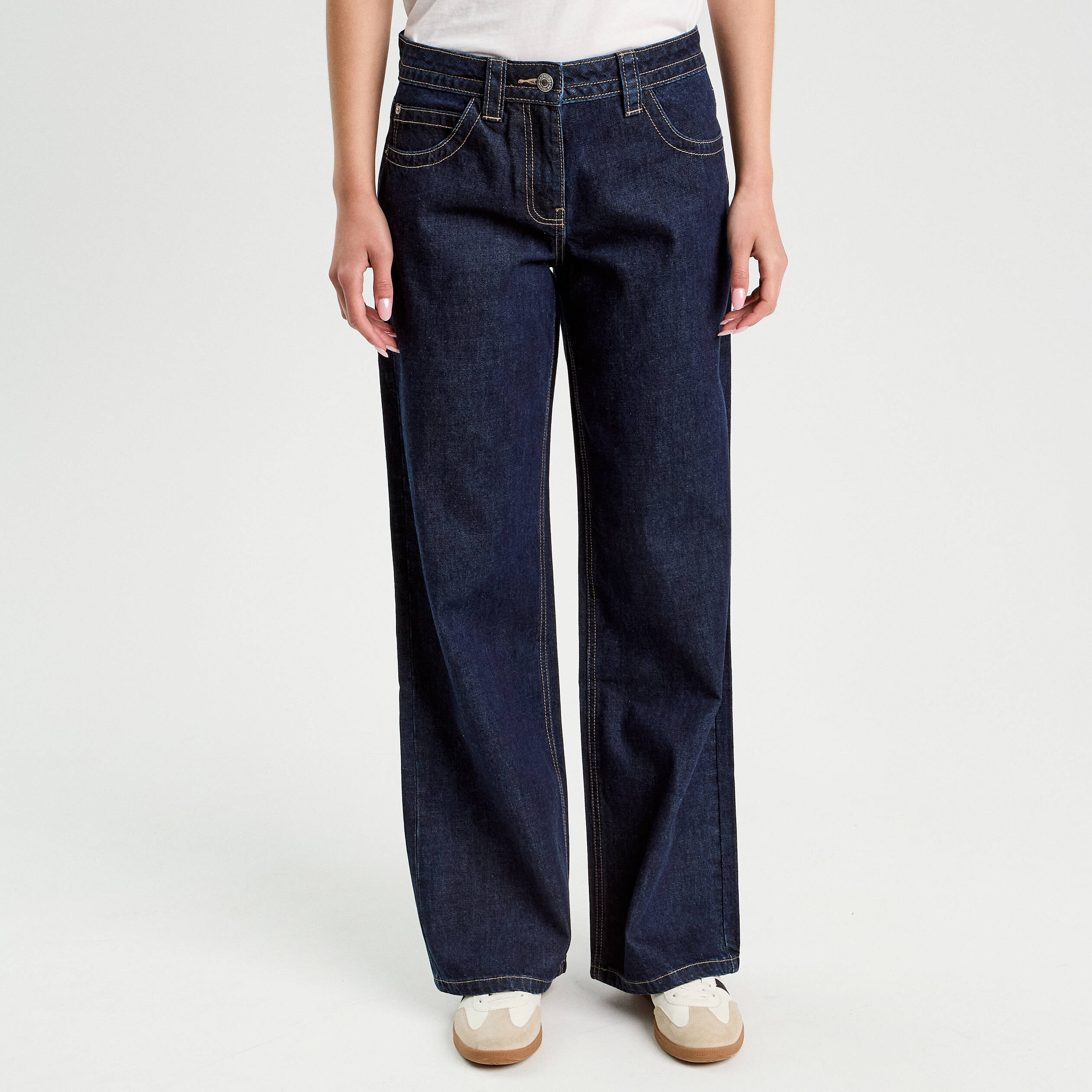 Jean Old Navy Droit Taille Basse Bleu Marine - Taille 12 - Occasion