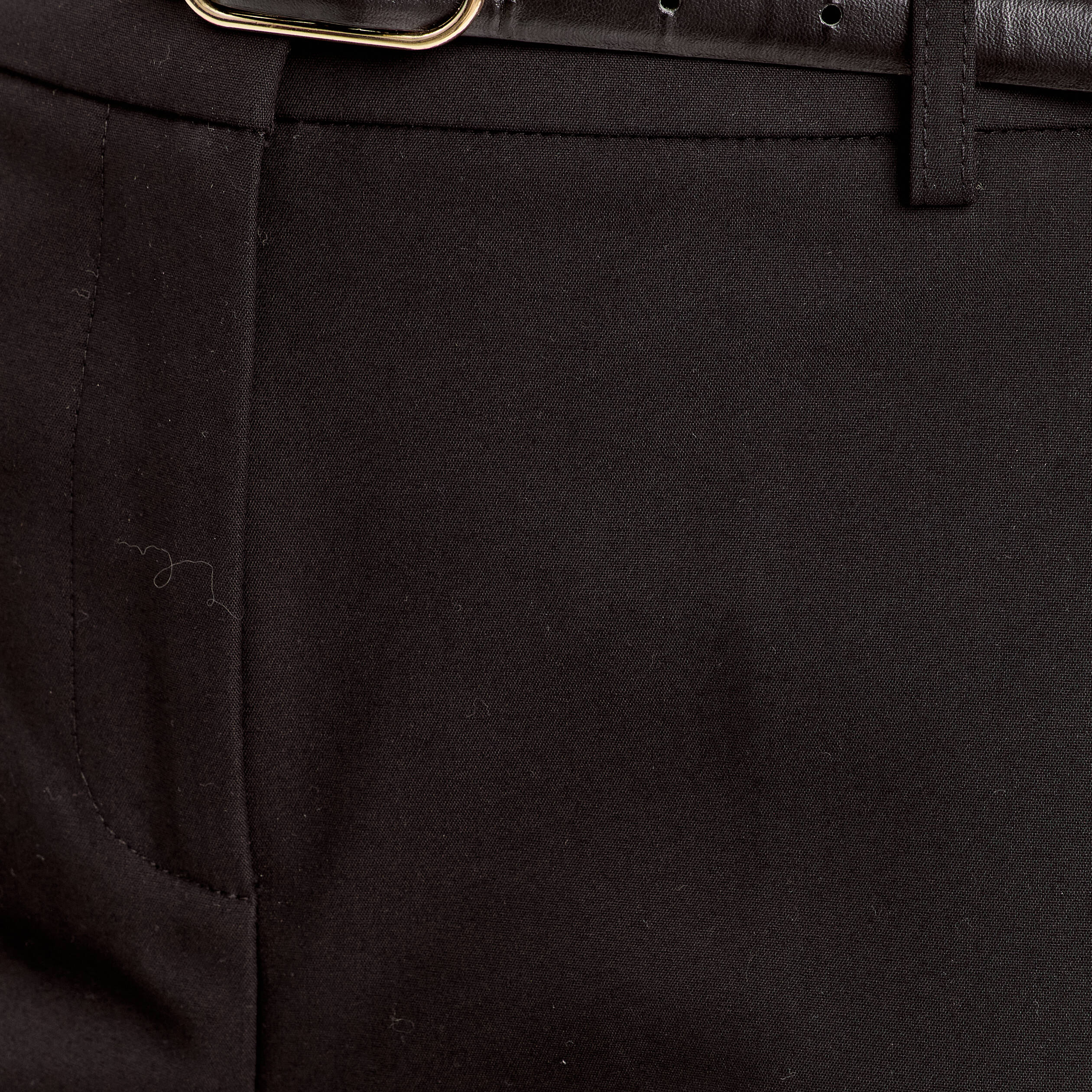 pantalon cigarette ceinture noir femme Pantalon cigarette ceinturé noir femme