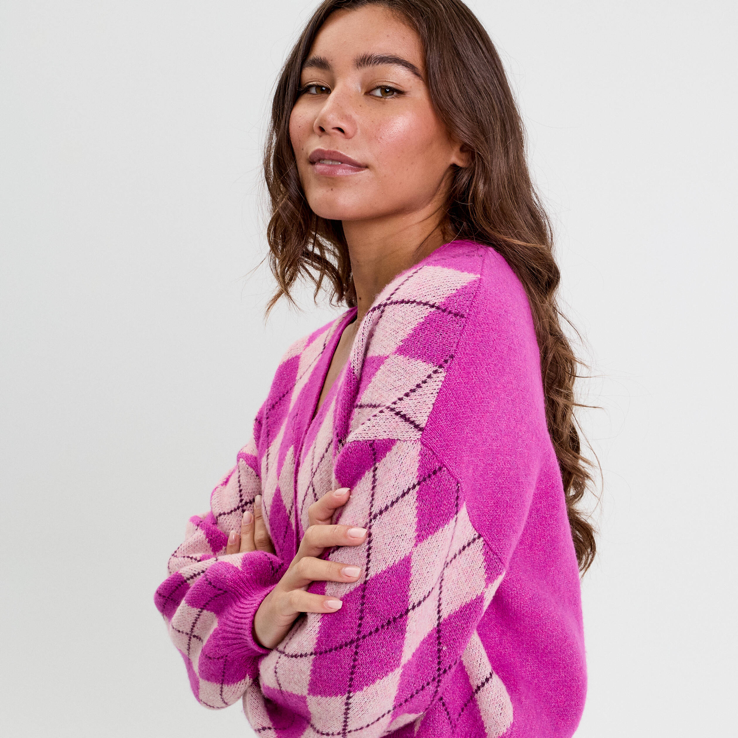 gilet manches longues rose femme Gilet manches longues rose femme