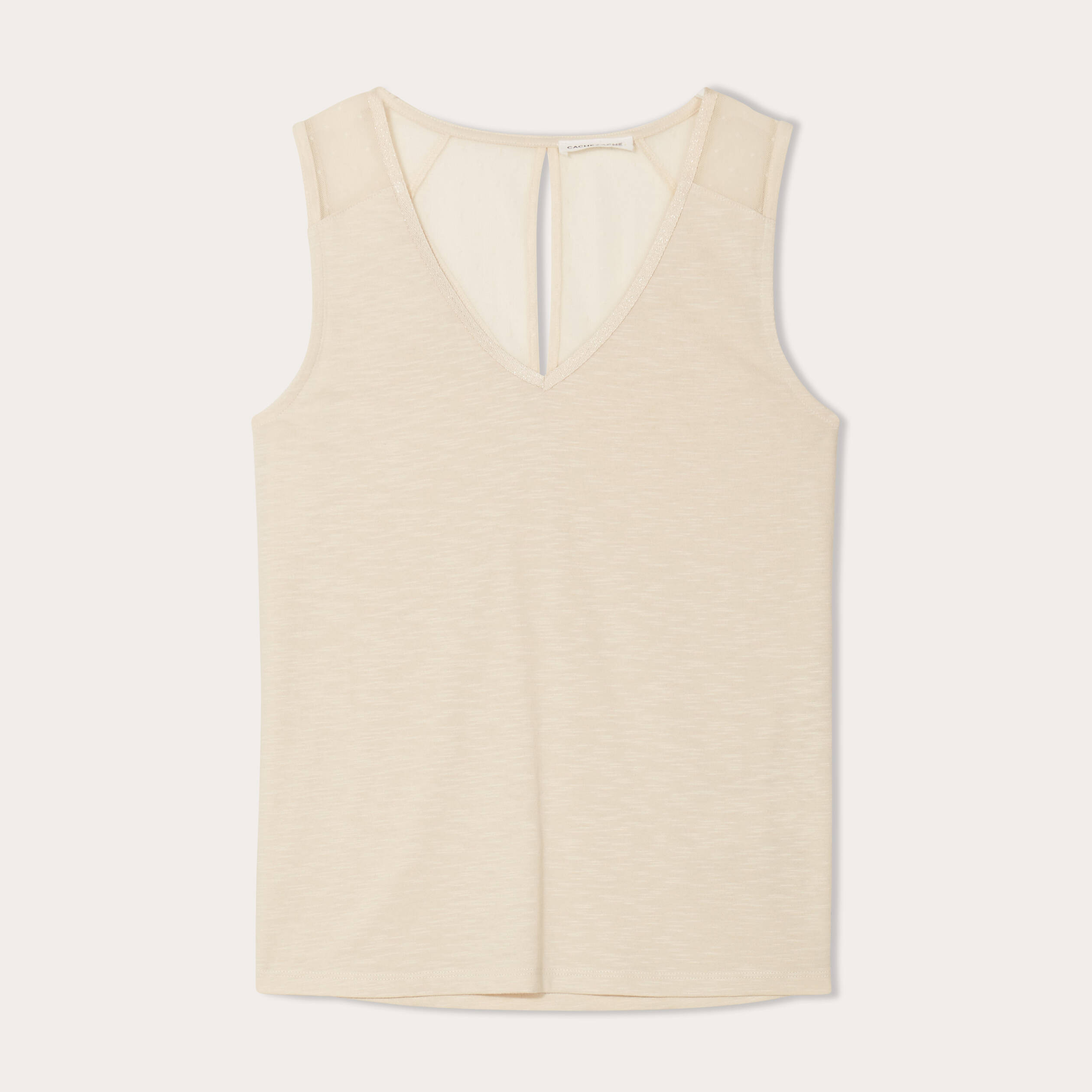 debardeur sans manches ecru femme Débardeur sans manches ecru femme