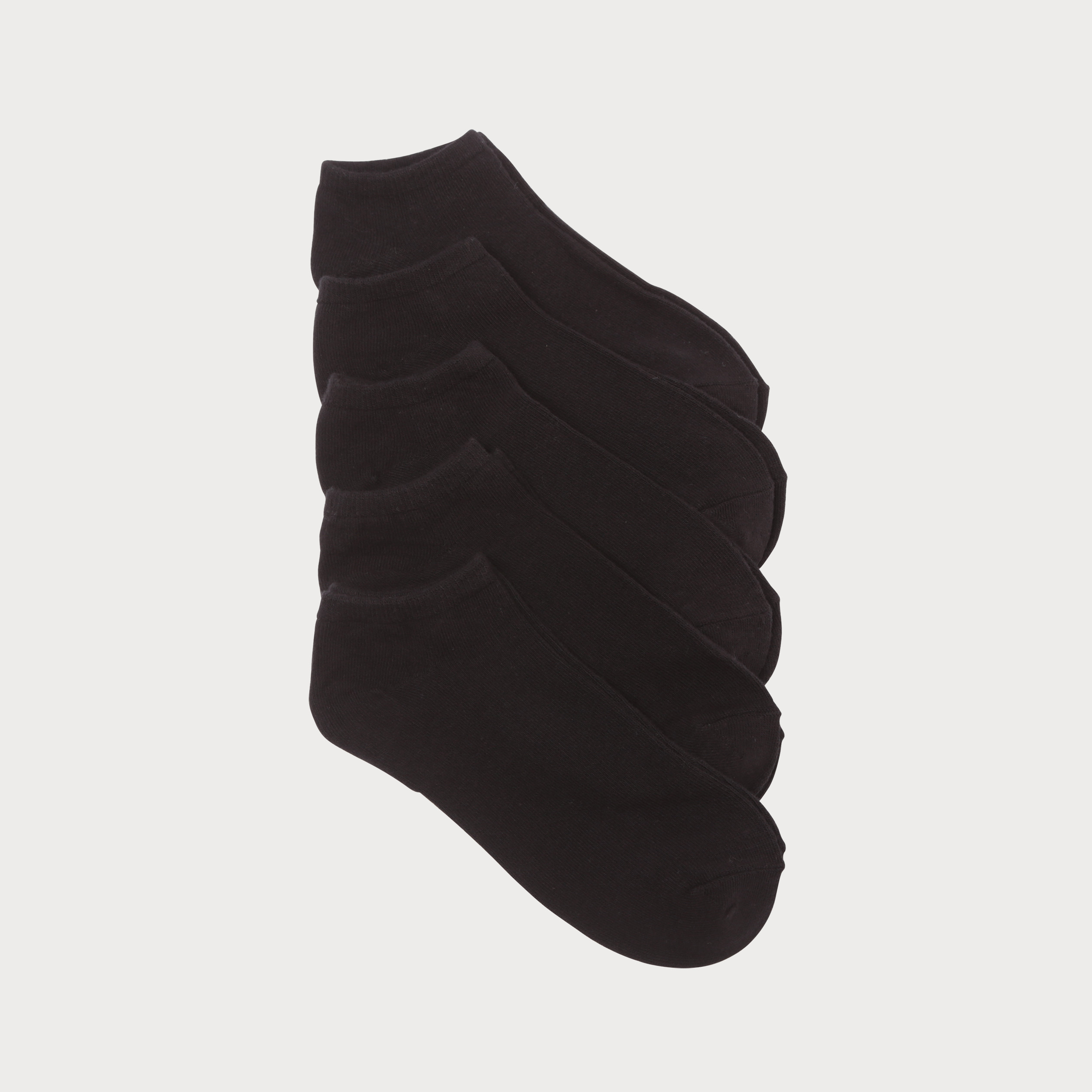 lot de 5 paires chaussettes unies noir femme Lot de 5 paires chaussettes unies noir femme