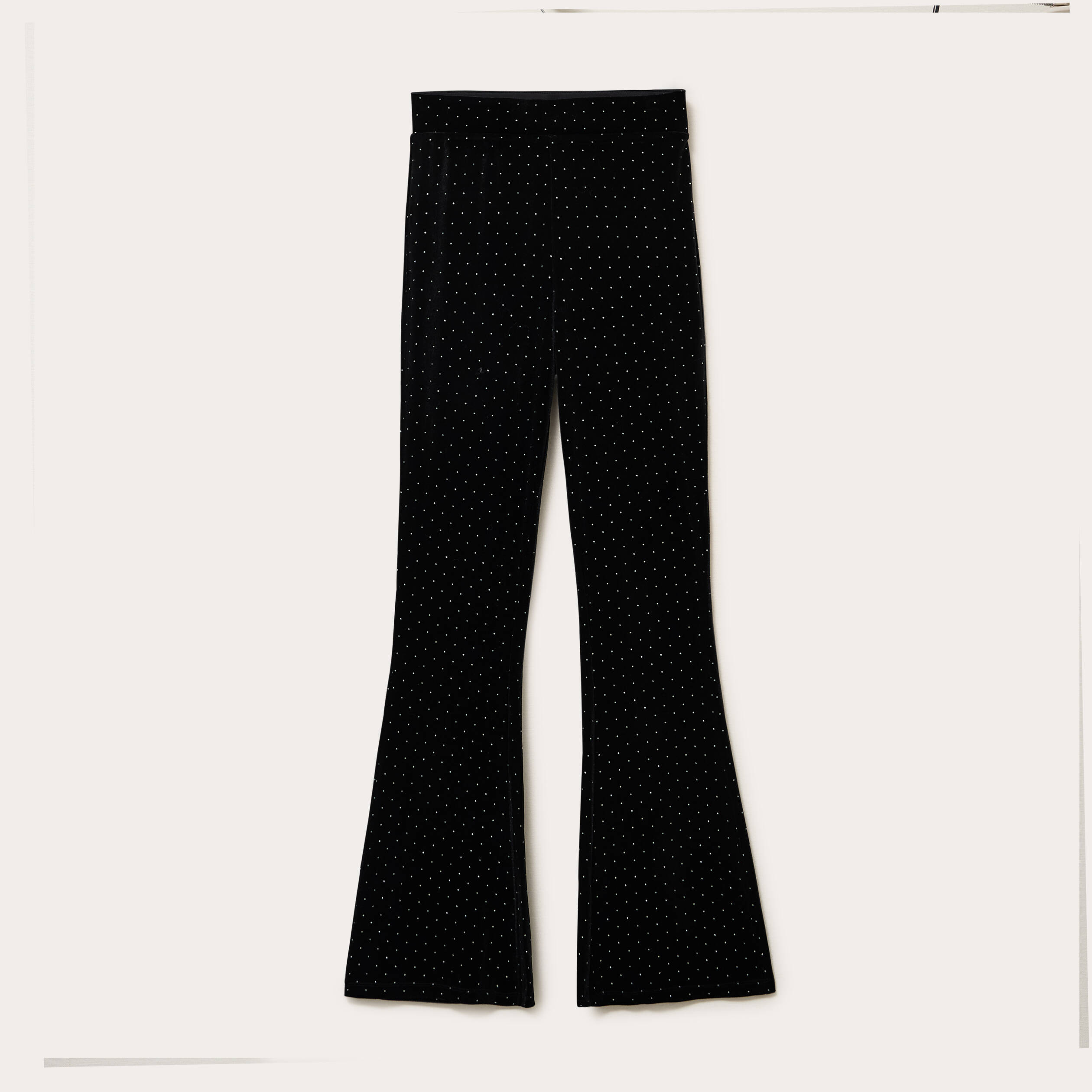 Pantalon bootcut en velours noir femme