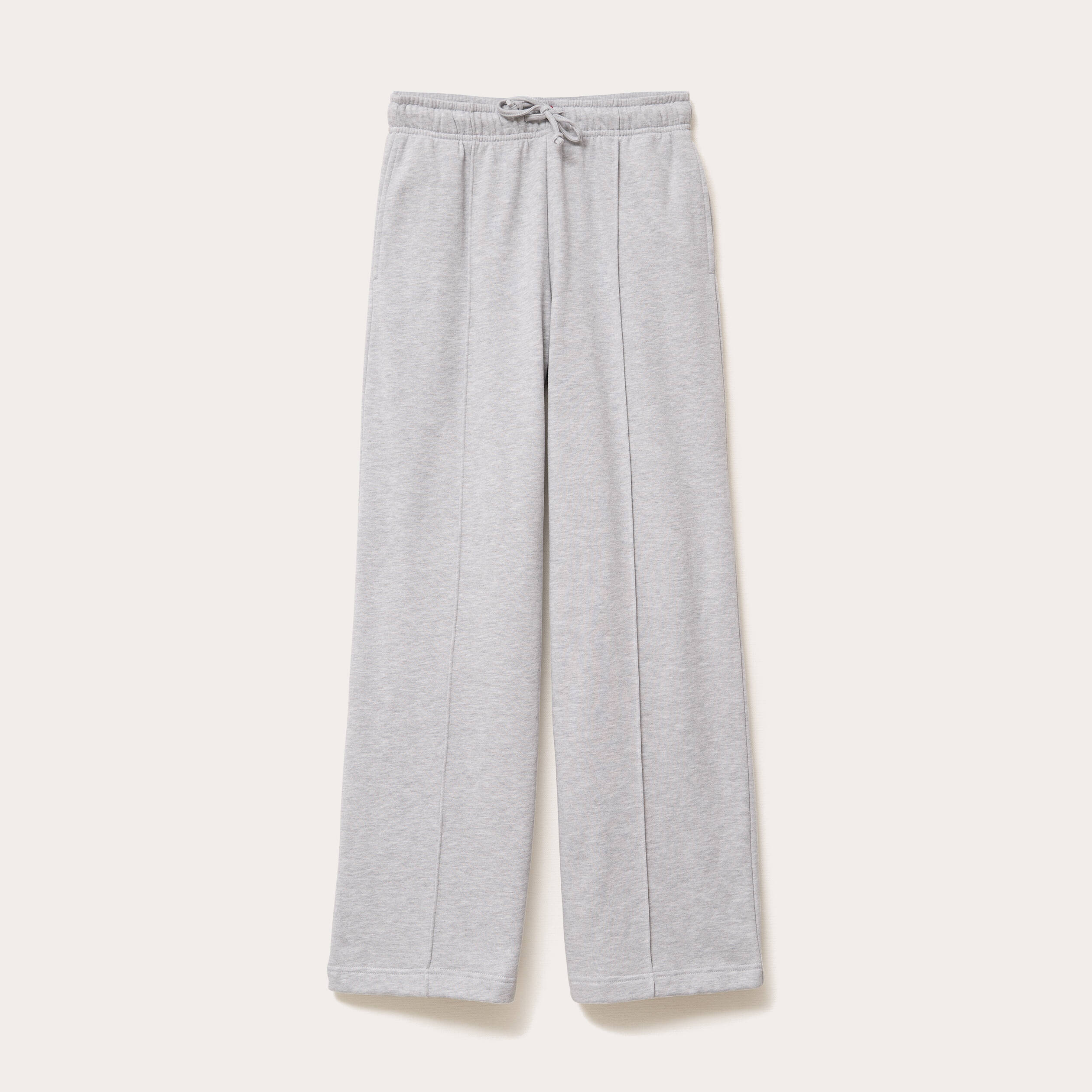 Pantalon large style jogging gris clair femme