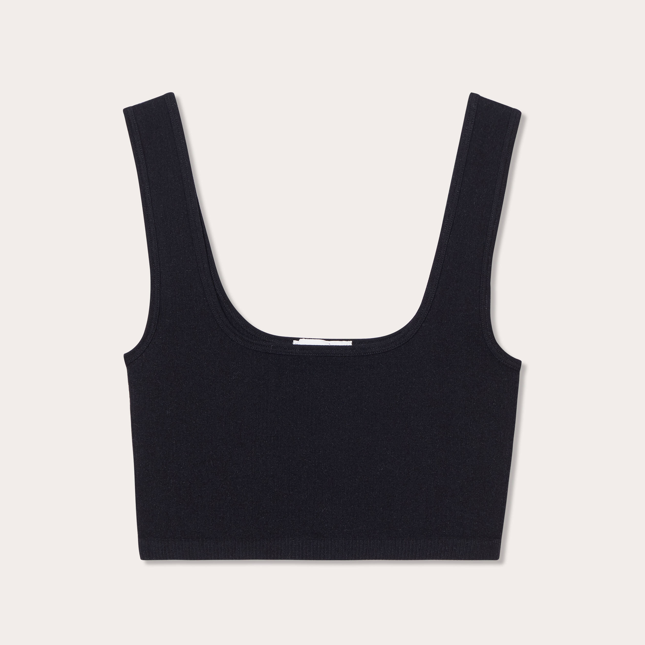 debardeur cropped cotele noir femme Débardeur cropped côtelé noir femme