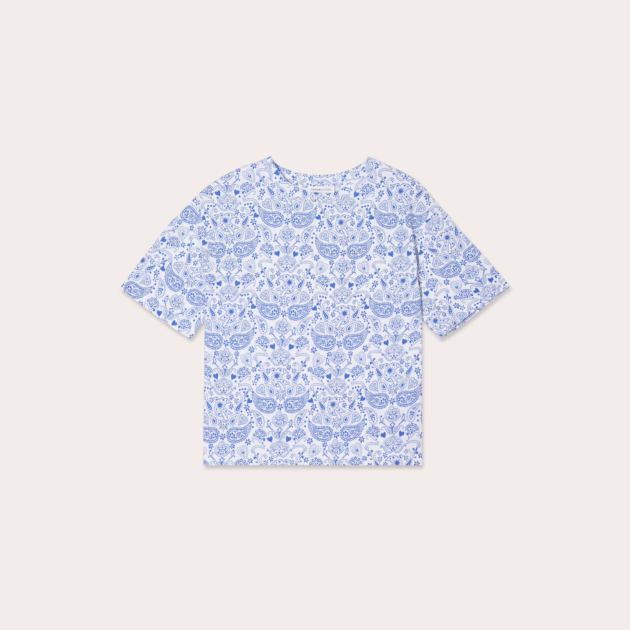 T-shirt manches courtes blanc femme