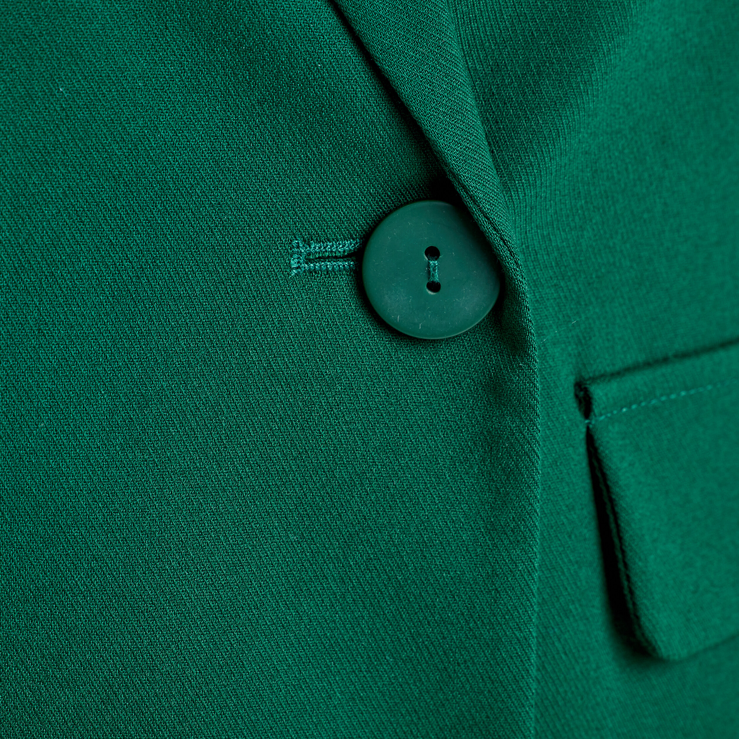 Veste esprit blazer droite vert fonc&eacute; femme