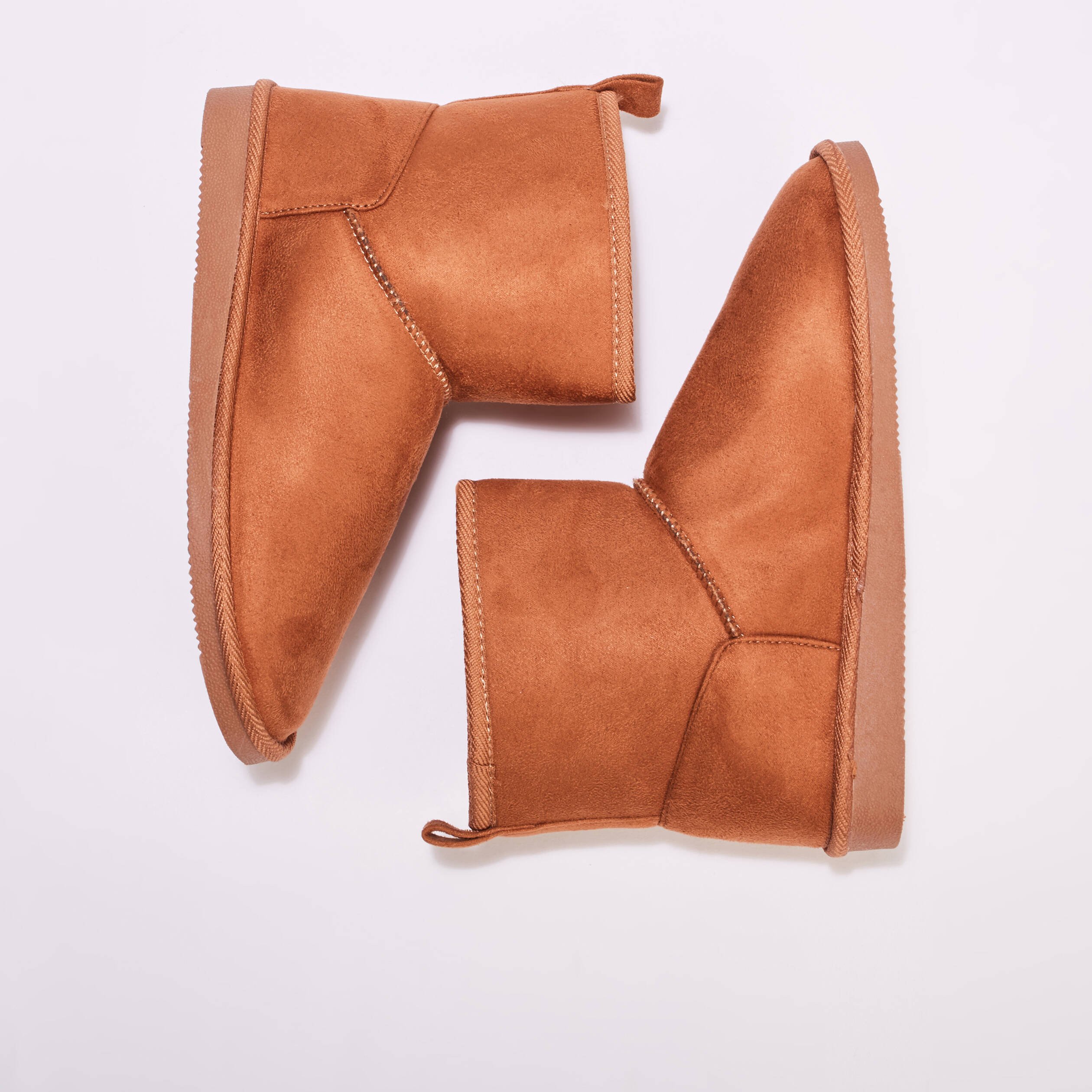 Bottines su dines fourr es camel femme Vibs