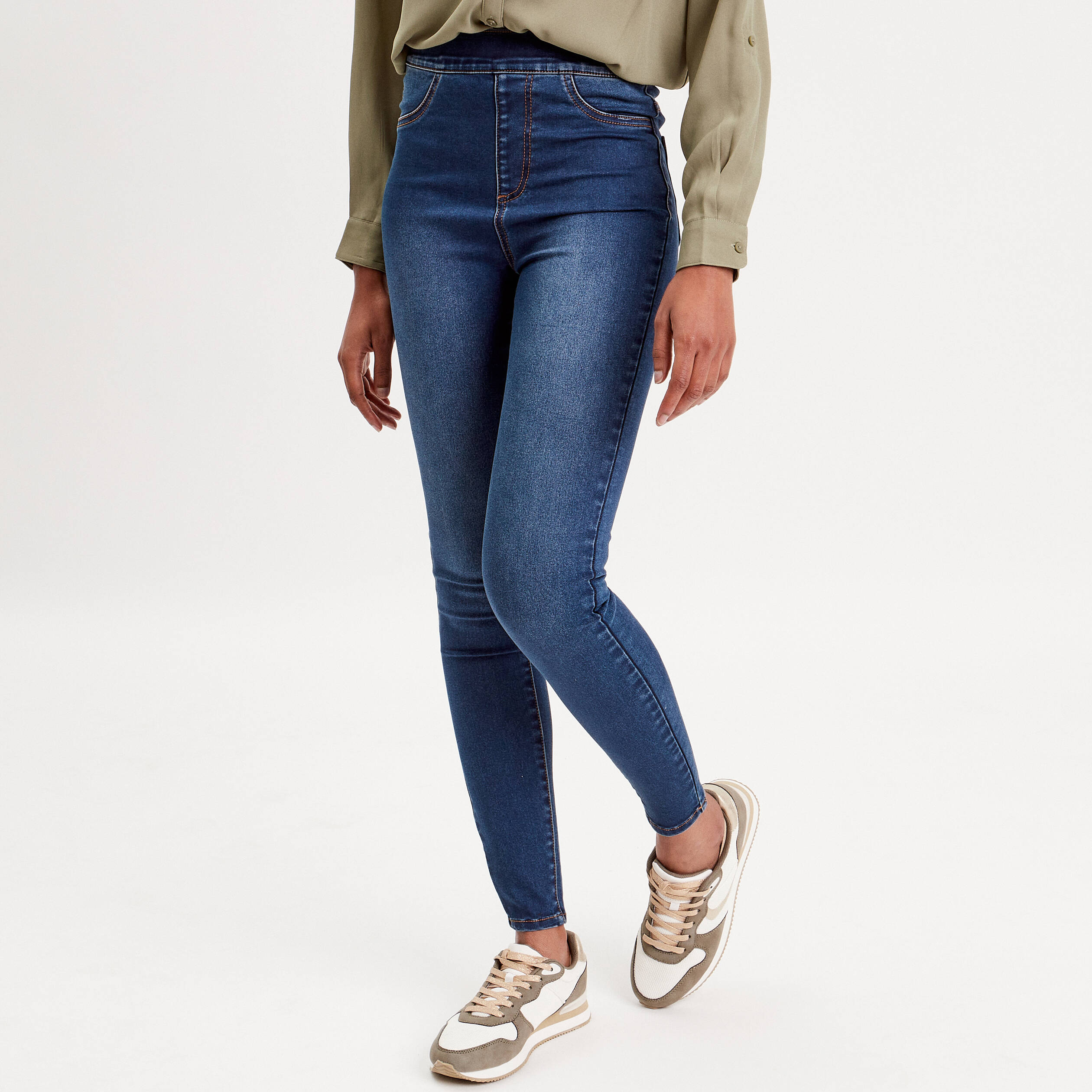 Jegging taille haute denim stone femme Vibs