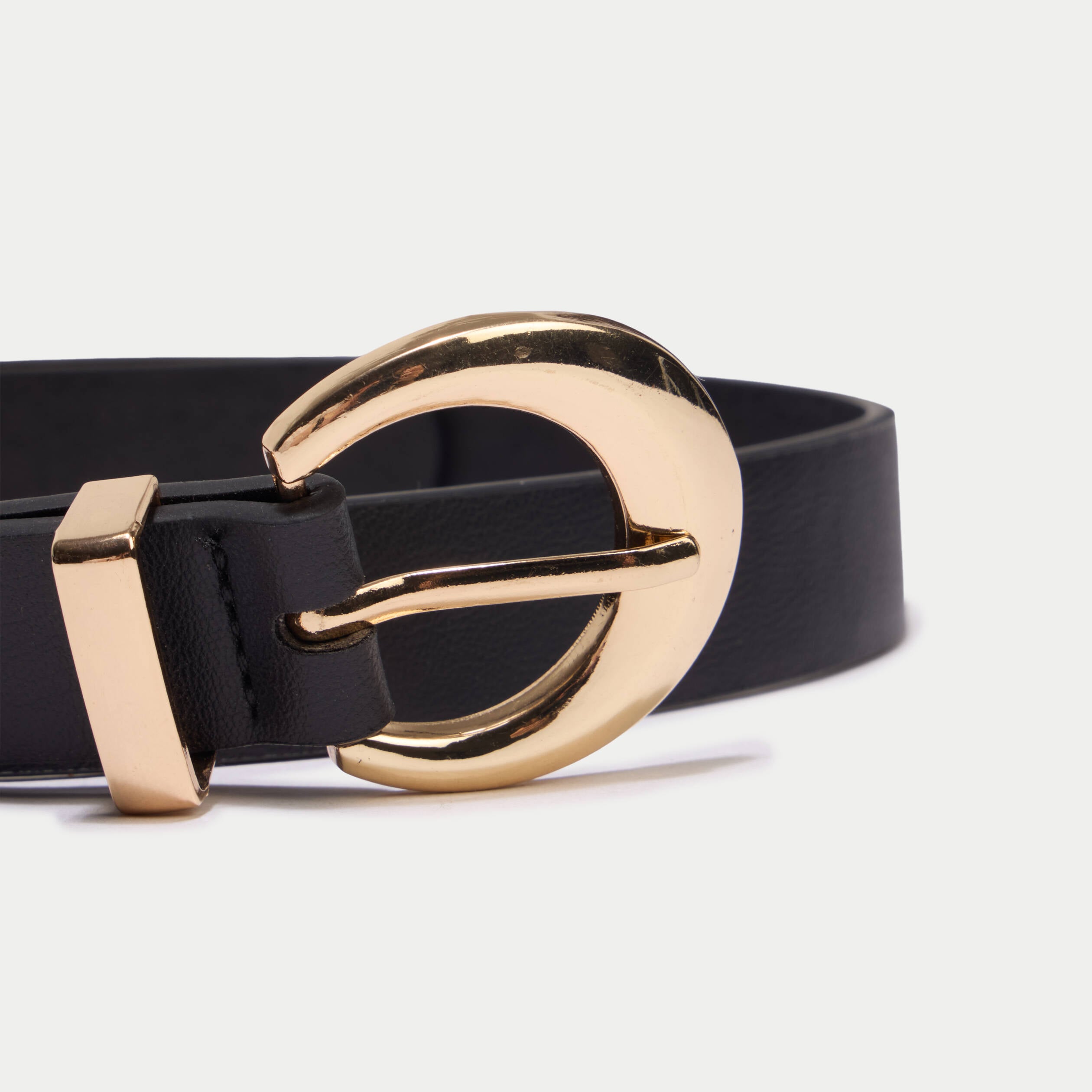 Ceinture fine noir femme