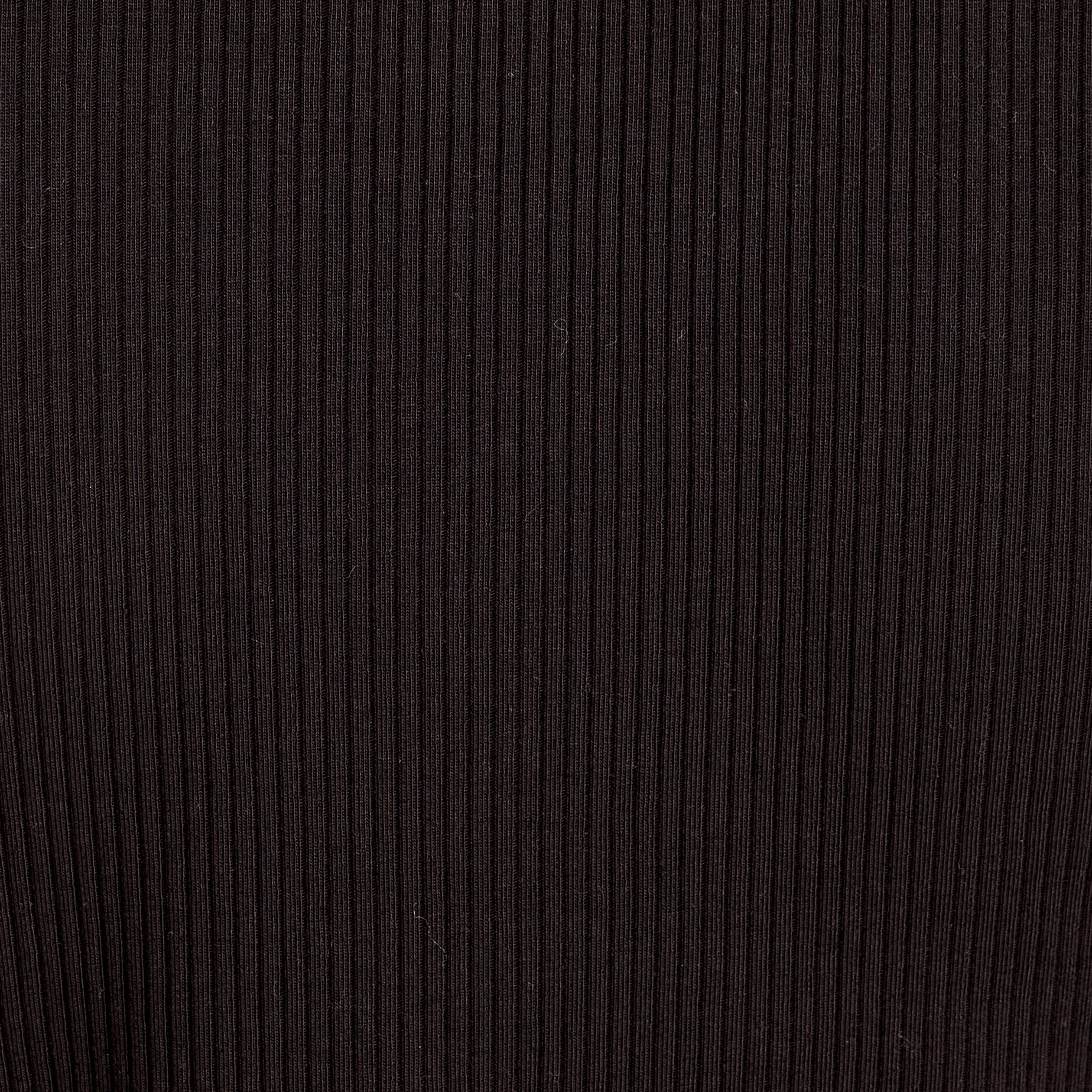 t shirt manches longues cotele noir femme T-shirt manches longues côtelé noir femme