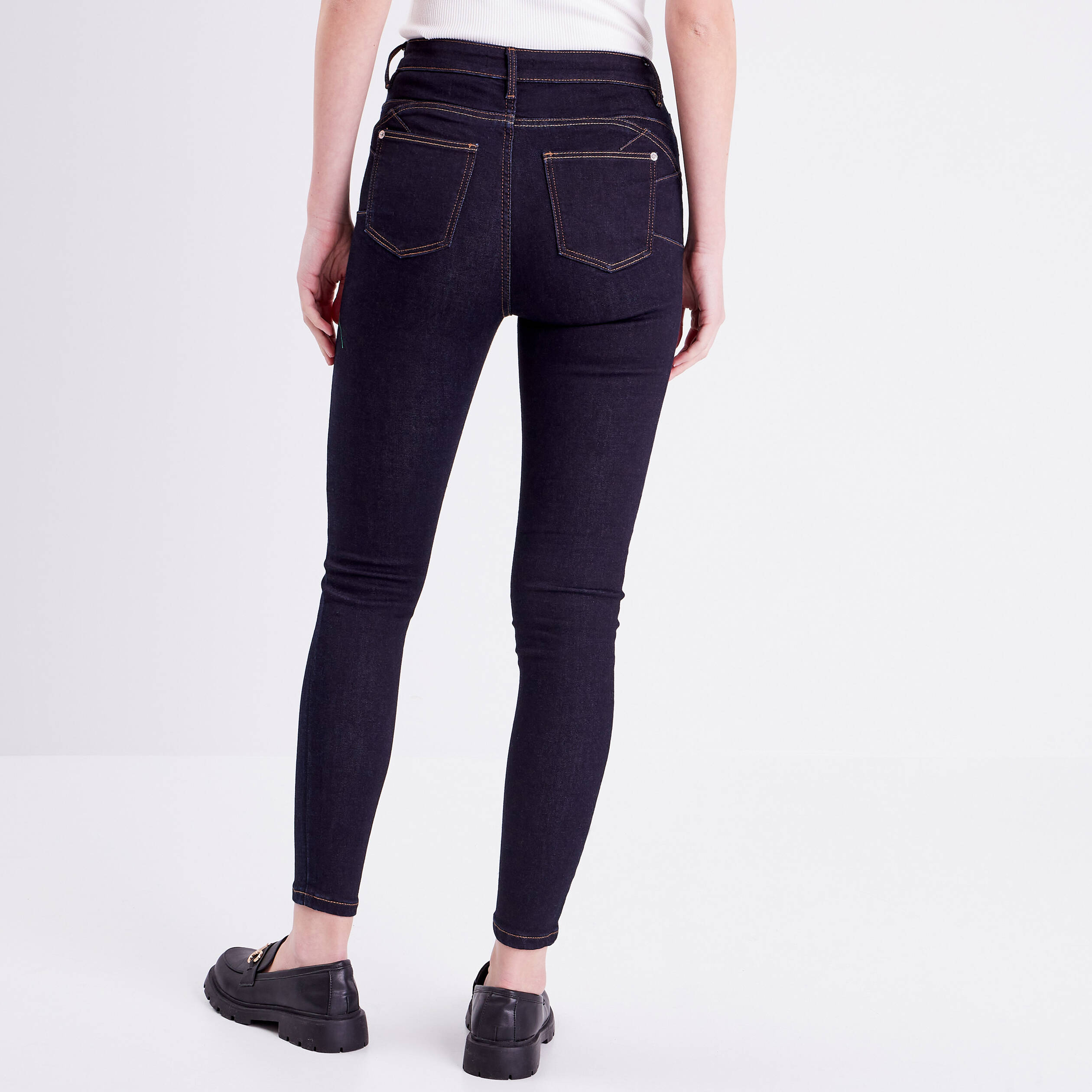 Jeans skinny taille standard denim brut femme Vibs