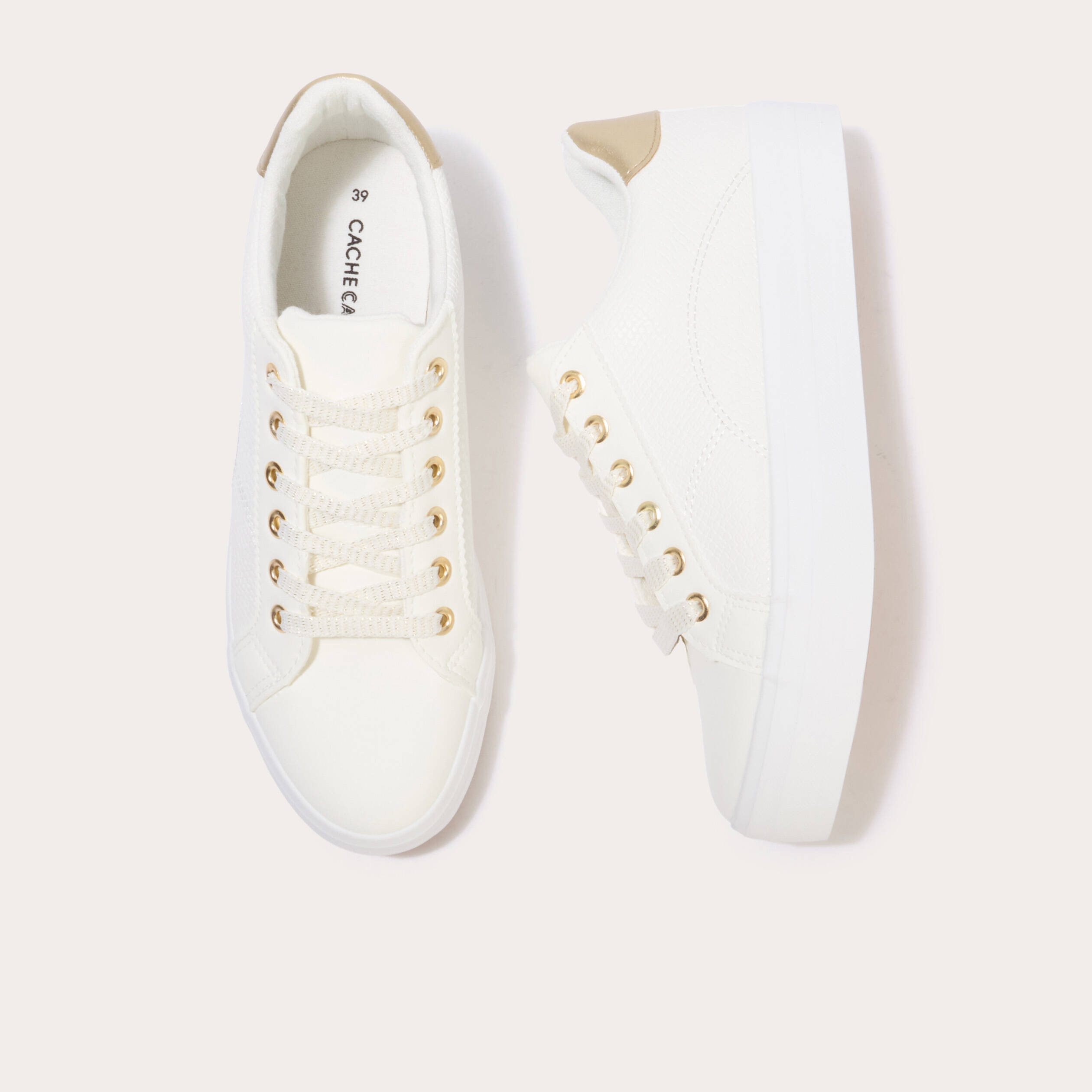 Basket ecru femme