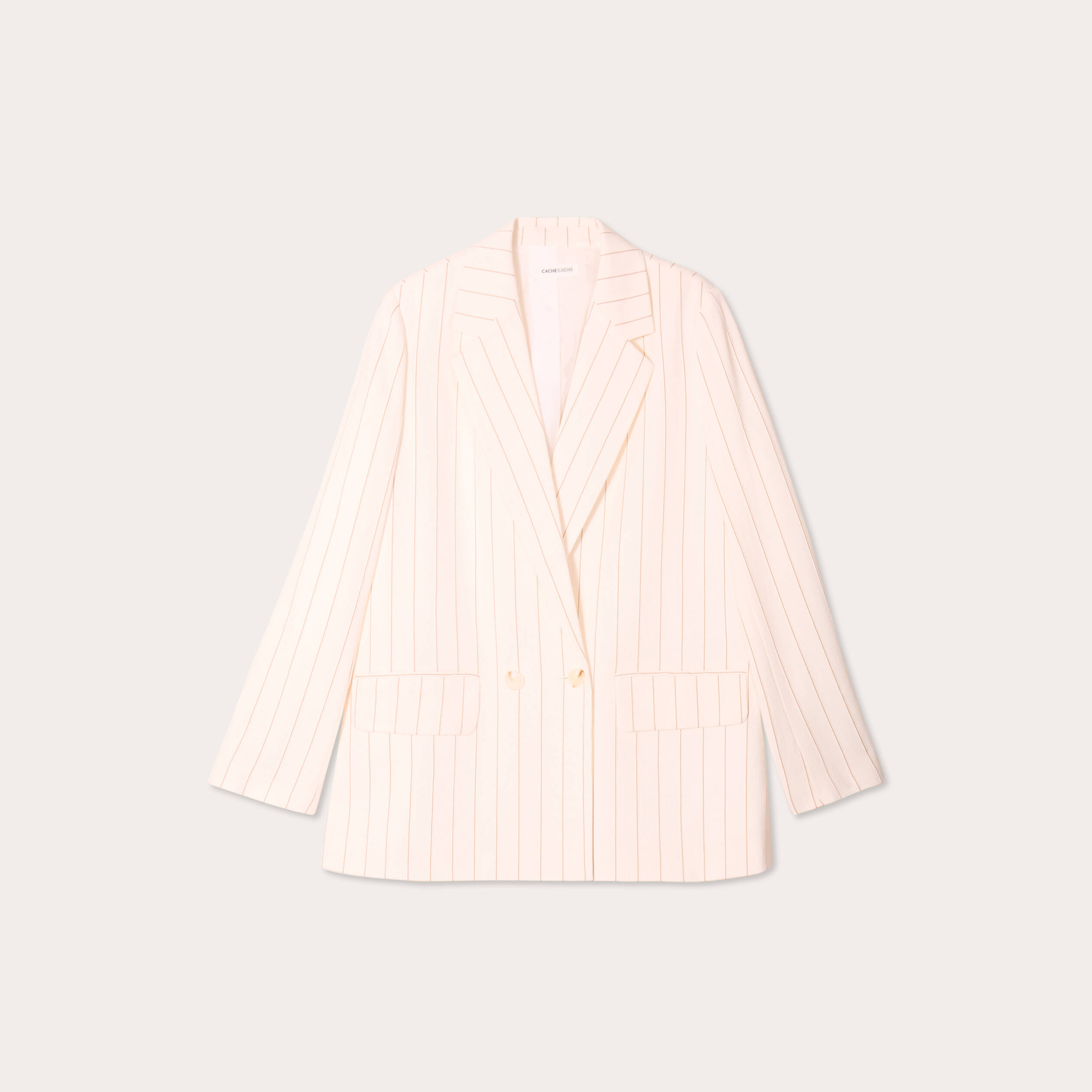 Veste blazer manches longues blanc femme