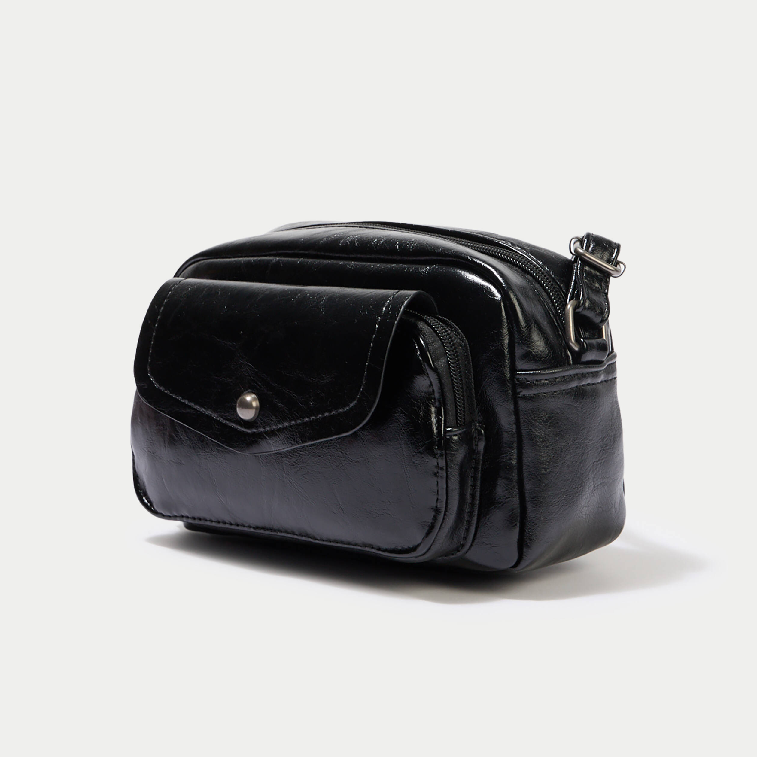 Sac aspect daim noir femme