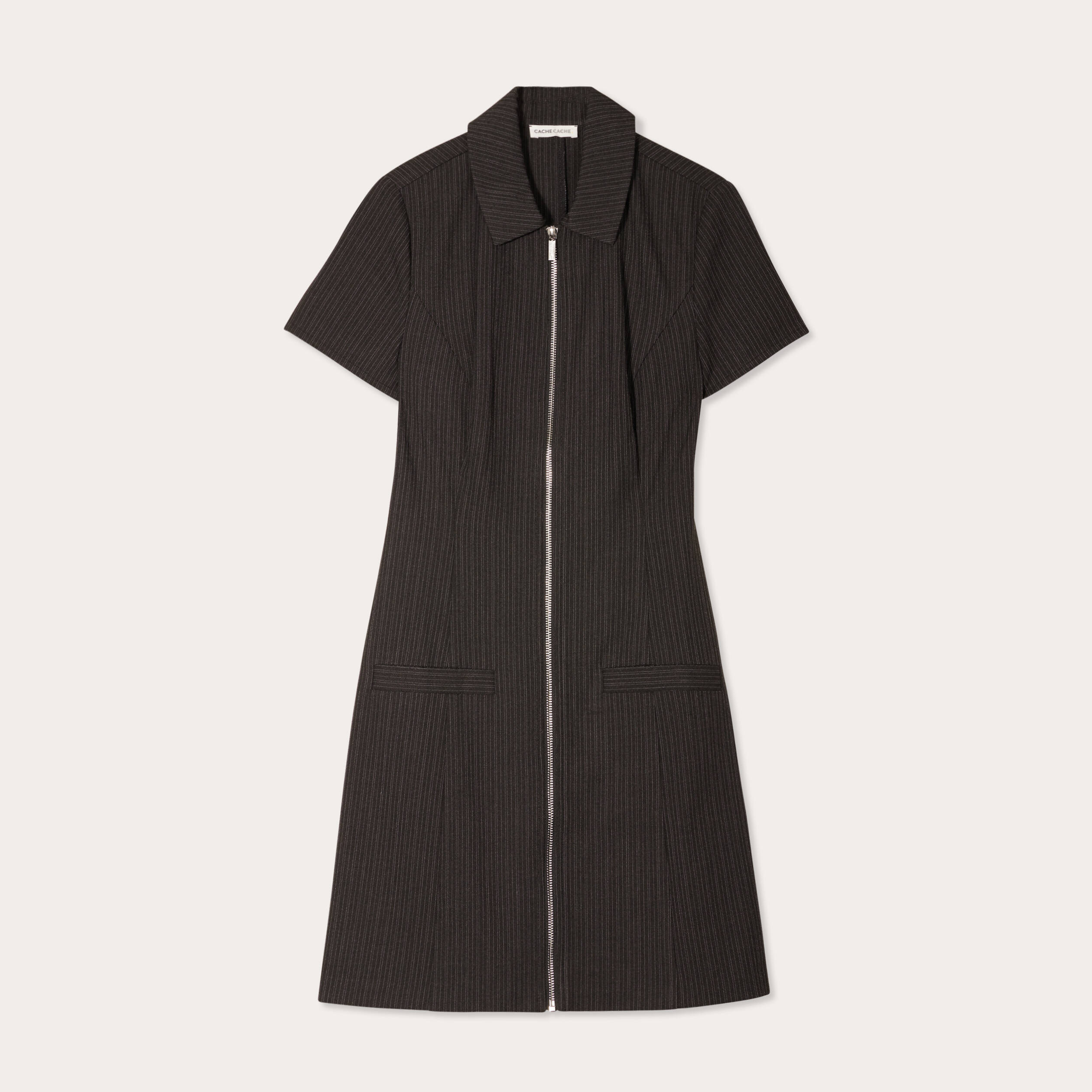 Robe Évasée Velours Écrasé AX Paris - Gris, Taille 10, Neuve Avec Étiquettes, Style Wrap Dress Mini