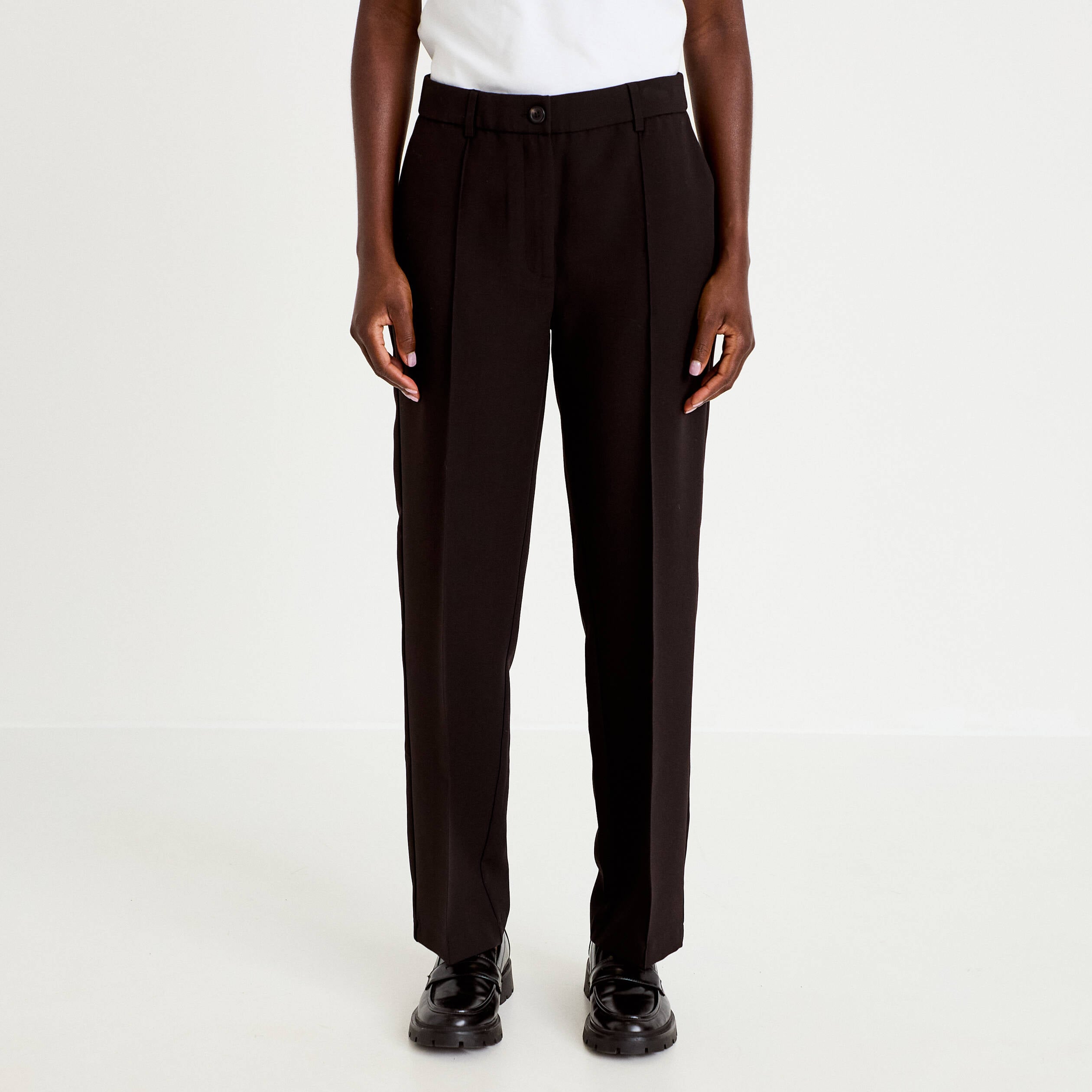 Pantalon bootcut taille standard noir femme