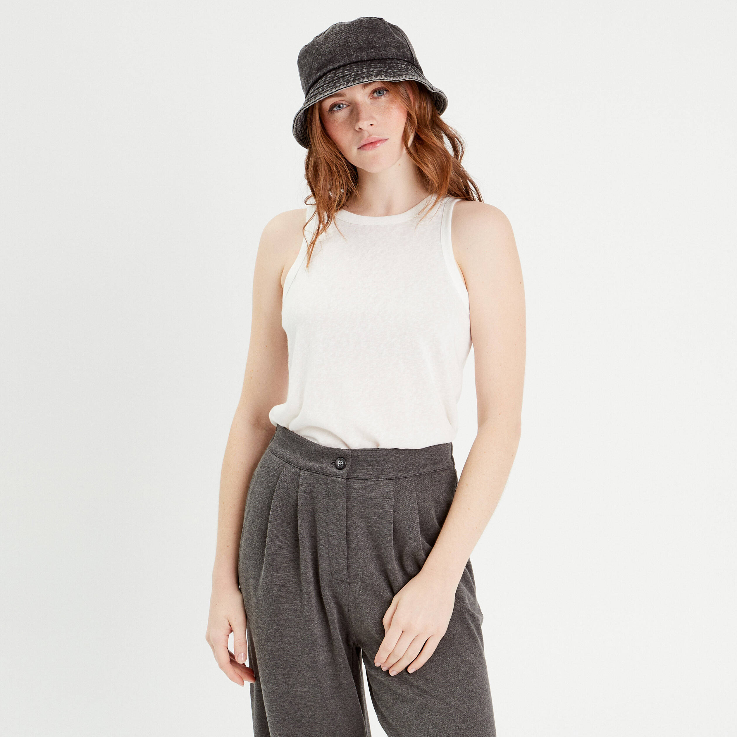 debardeur sans manches ecru femme Débardeur sans manches ecru femme
