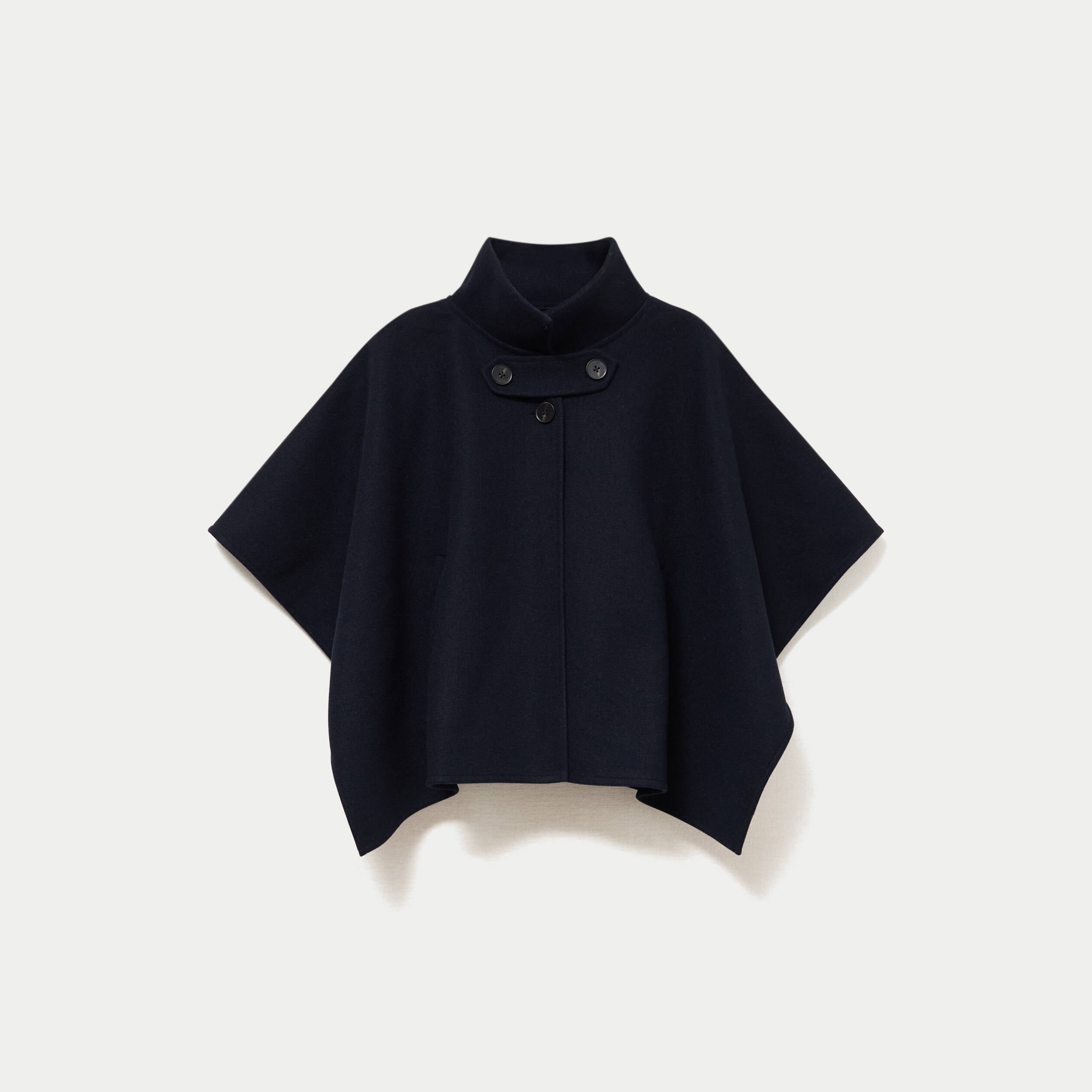 Poncho col am&eacute;ricain bleu marine femme