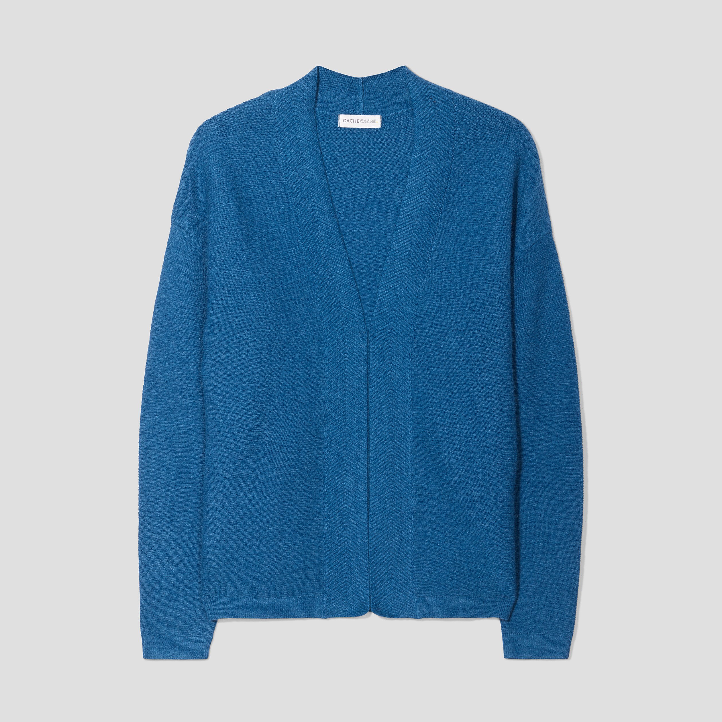 Gilet bleu top petrole femme