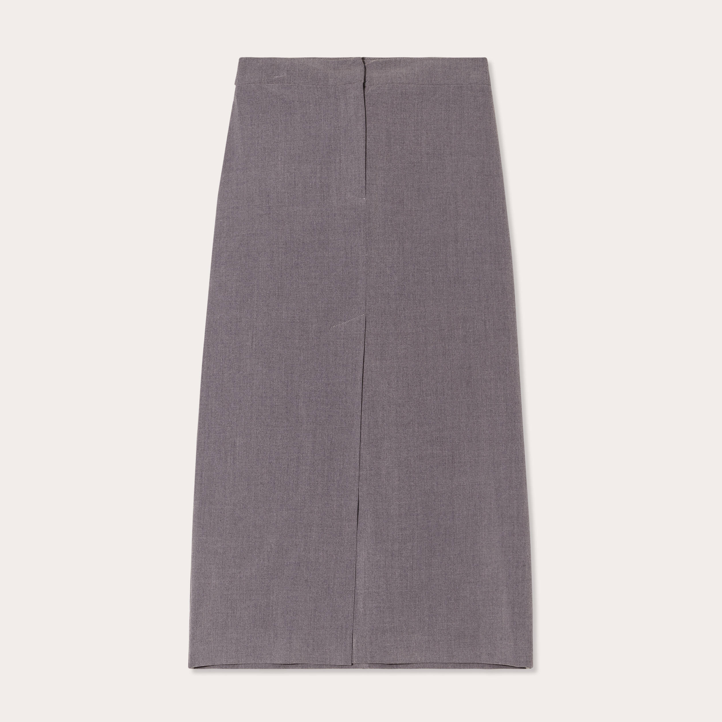 jupe midi droite fendue gris fonce femme Jupe midi droite fendue gris foncé femme