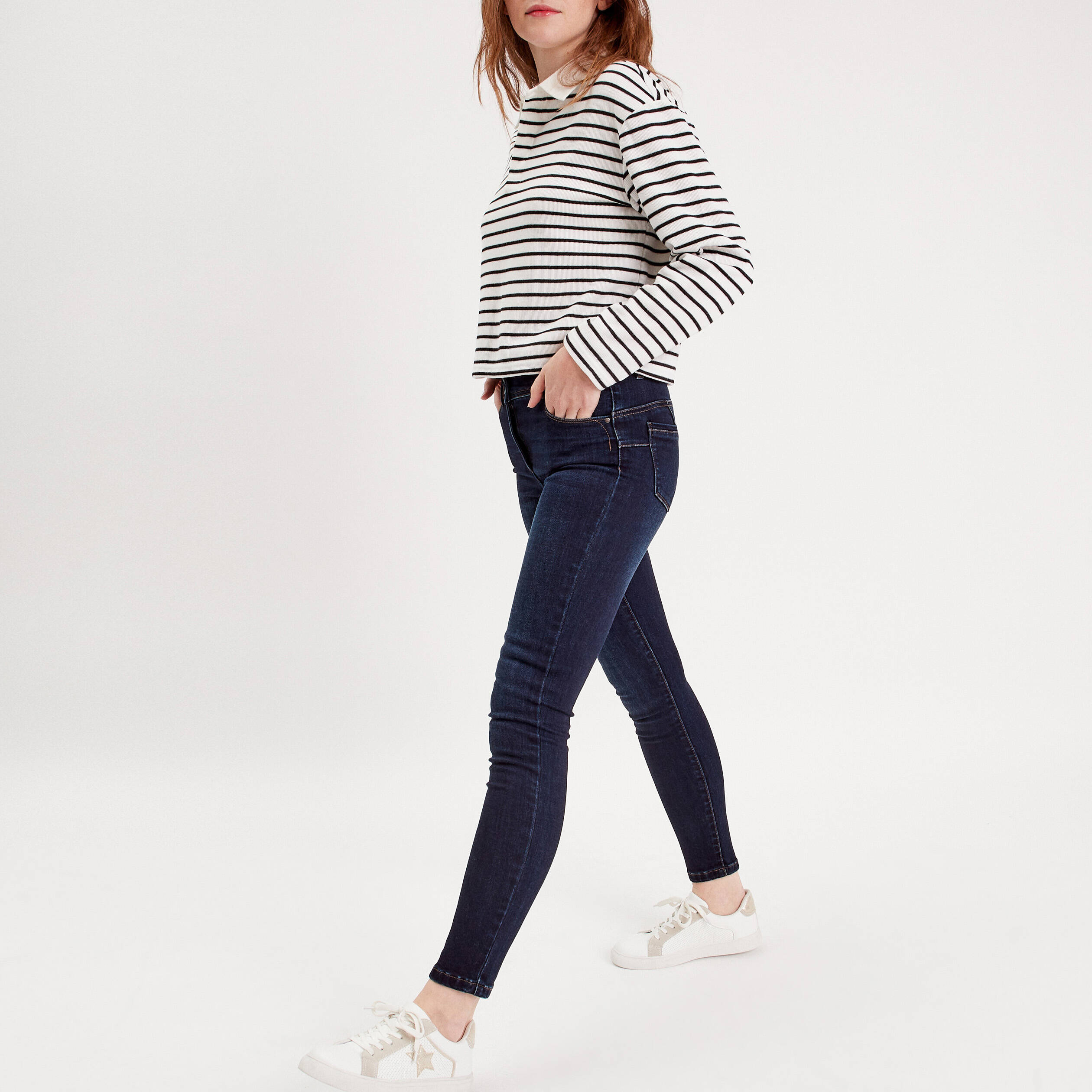 Jeans slim push-up denim brut femme