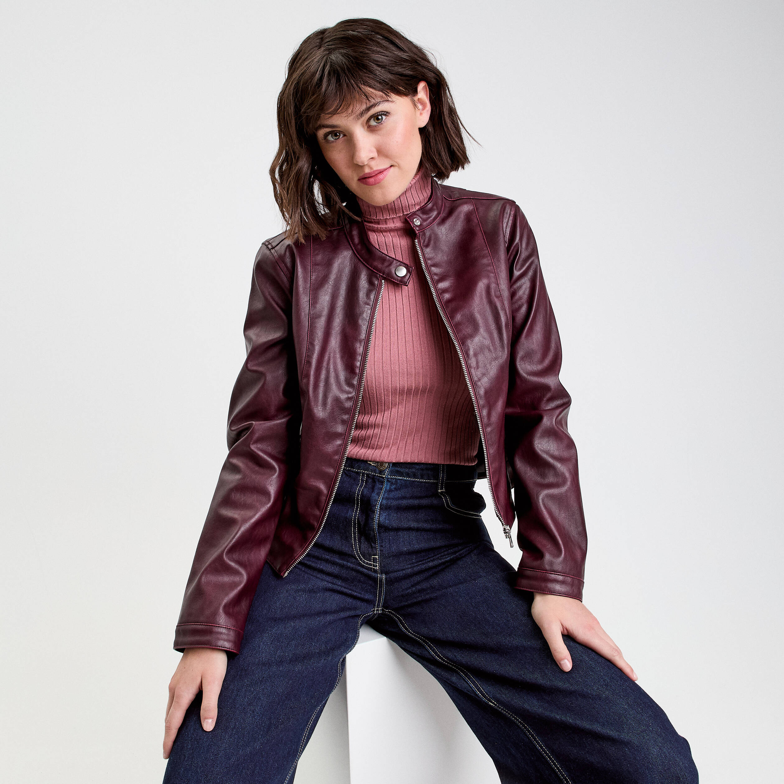 Veste Cintree Breal Veste Simili Cuir Veste Simili Cuir Femme