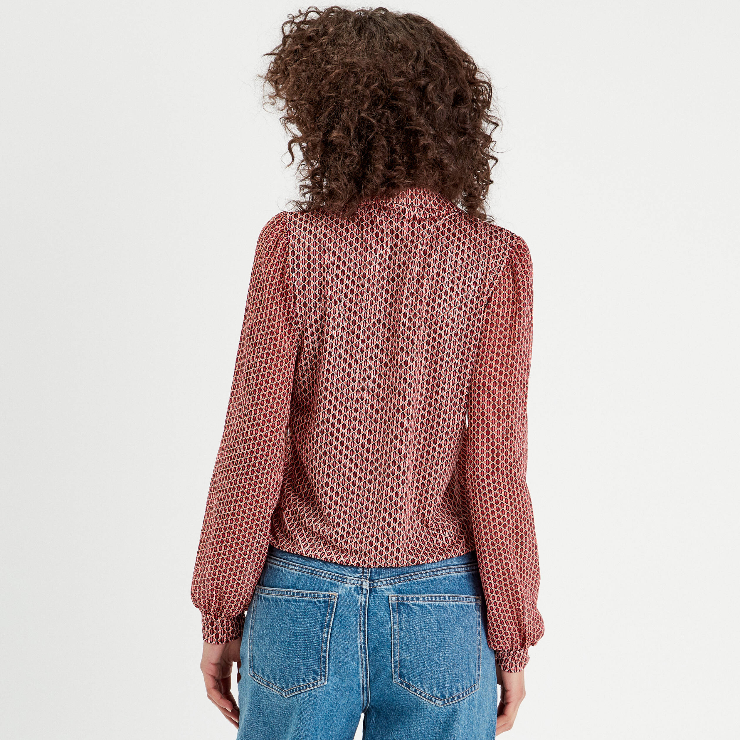 Blouse manches longues blanc femme