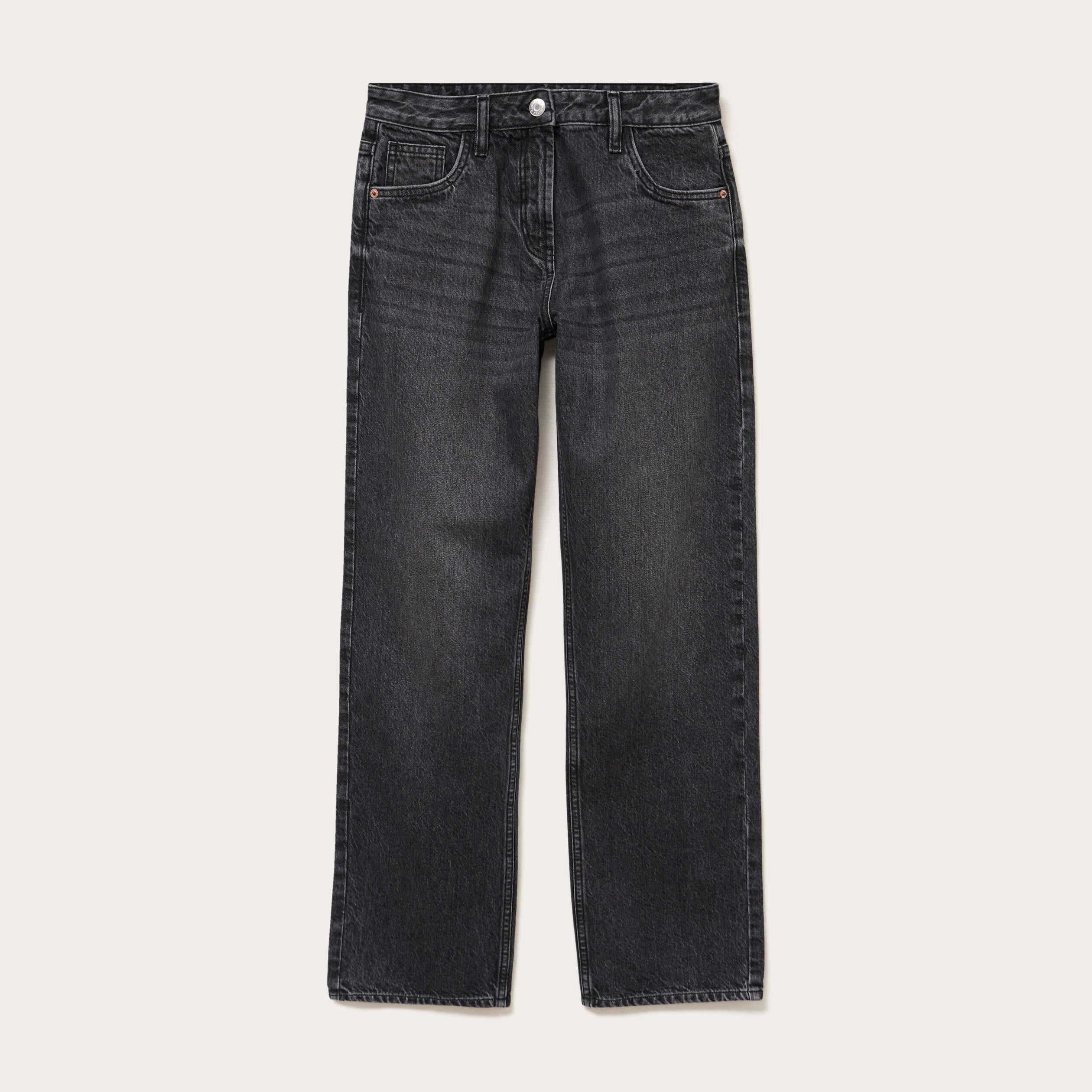 Jeans droit 5 poches denim snow noir femme