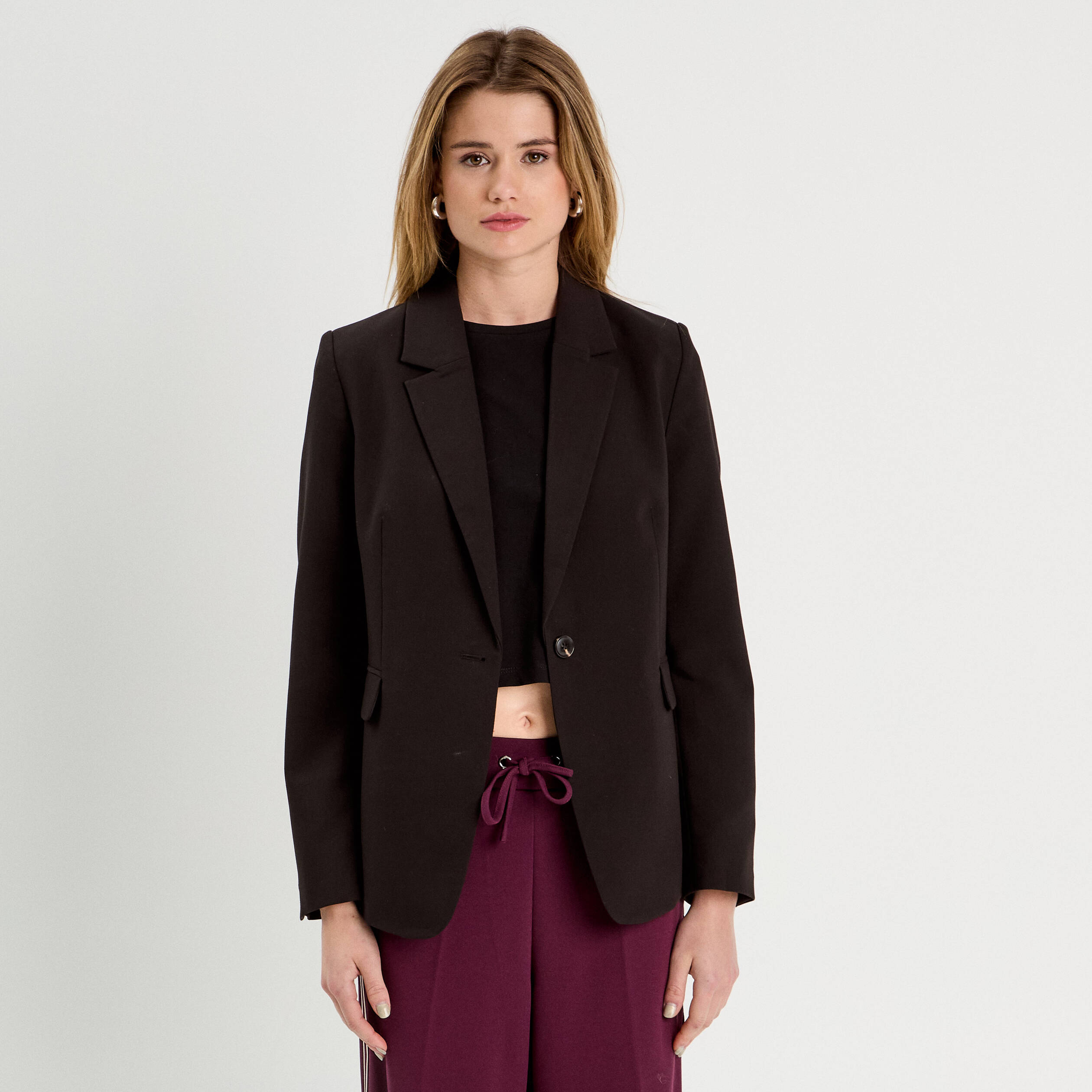 Veste esprit tailleur noir femme