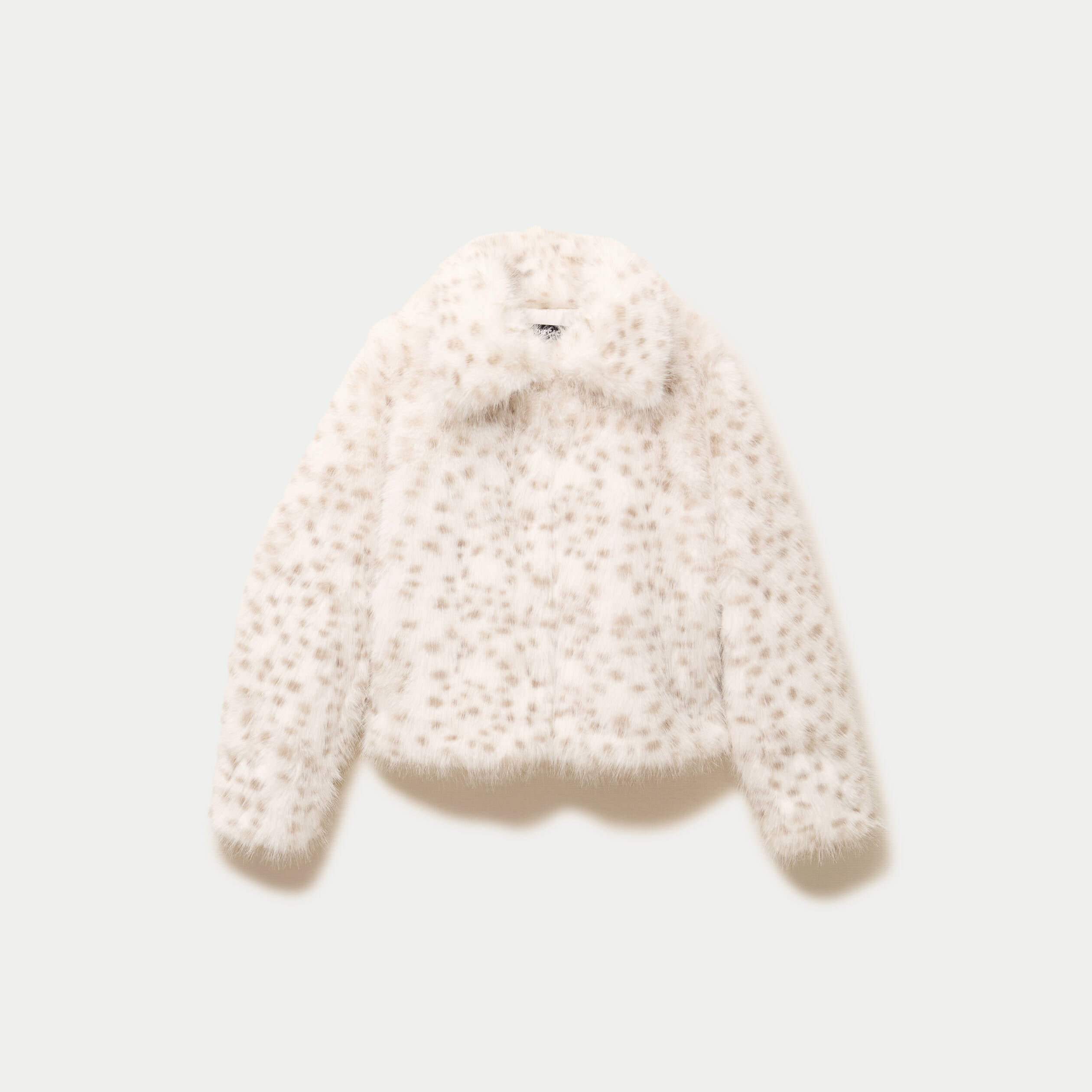 Veste oversize col tailleur beige femme