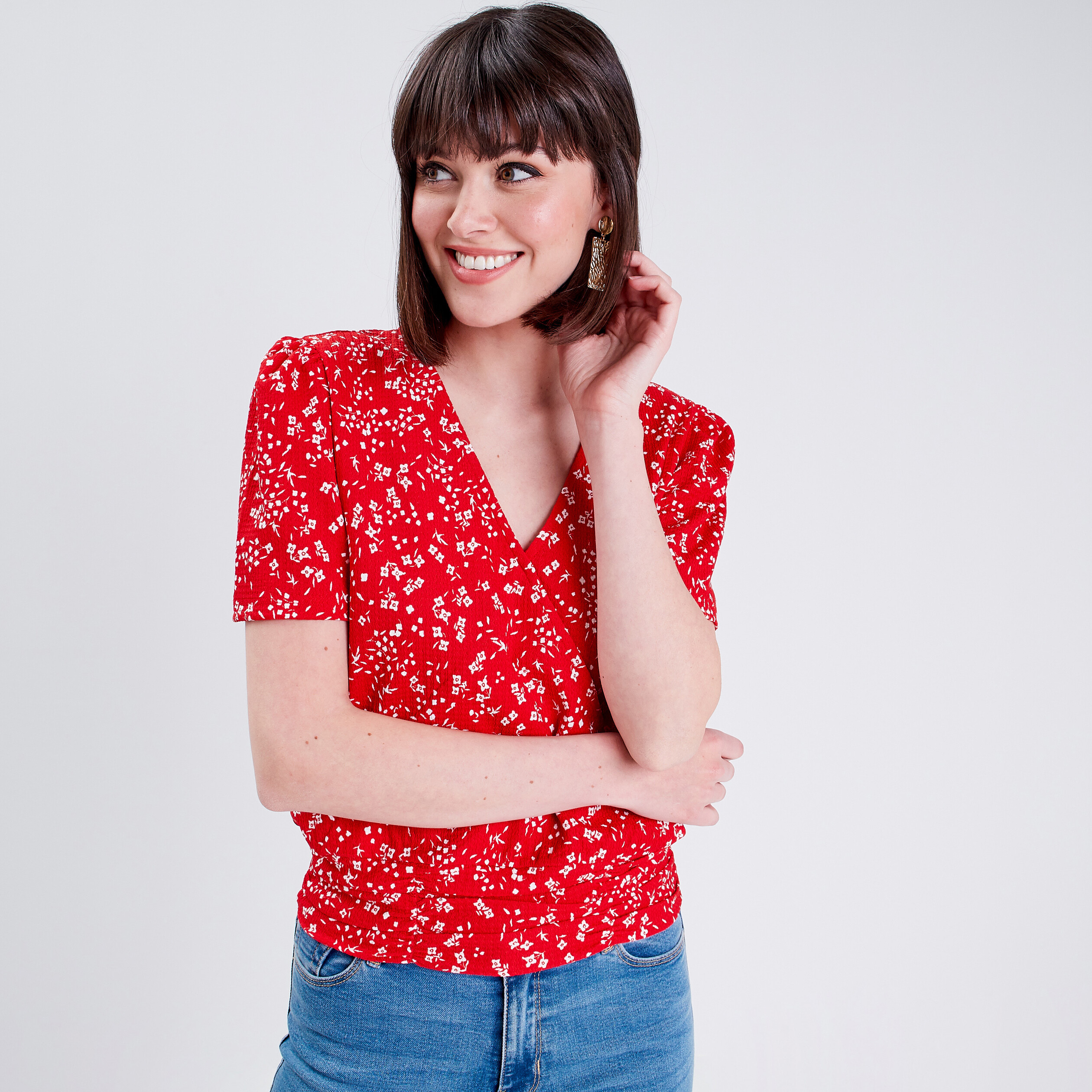 Blouse online rouge femme