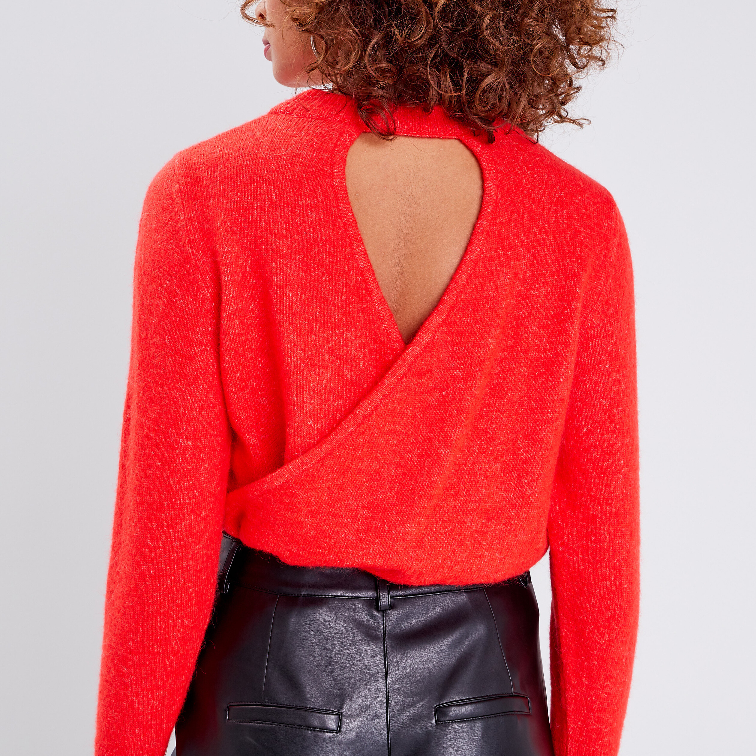 Pull manches longues rouge femme Vibs