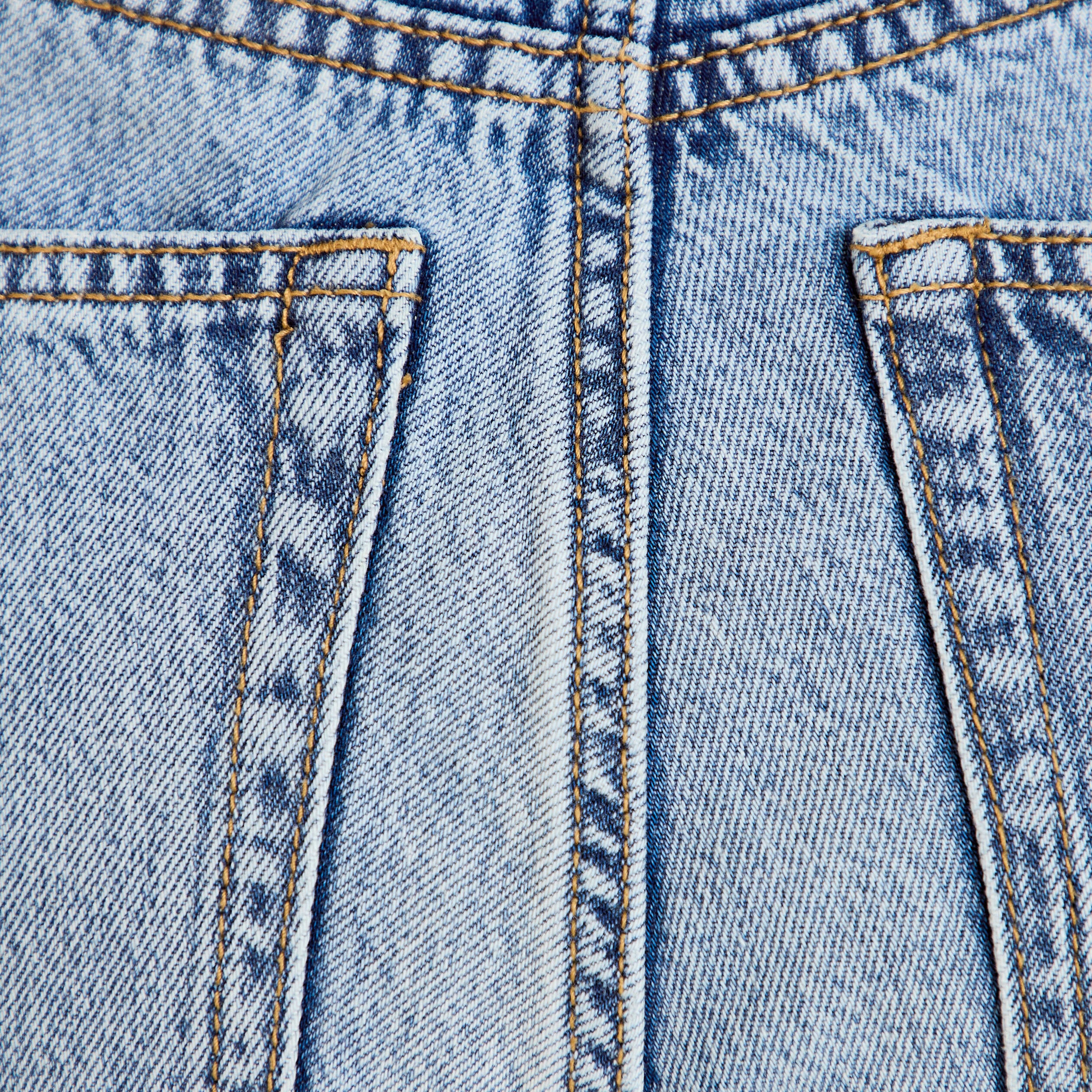 Jean wide leg taille haute Petite denim double stone femme