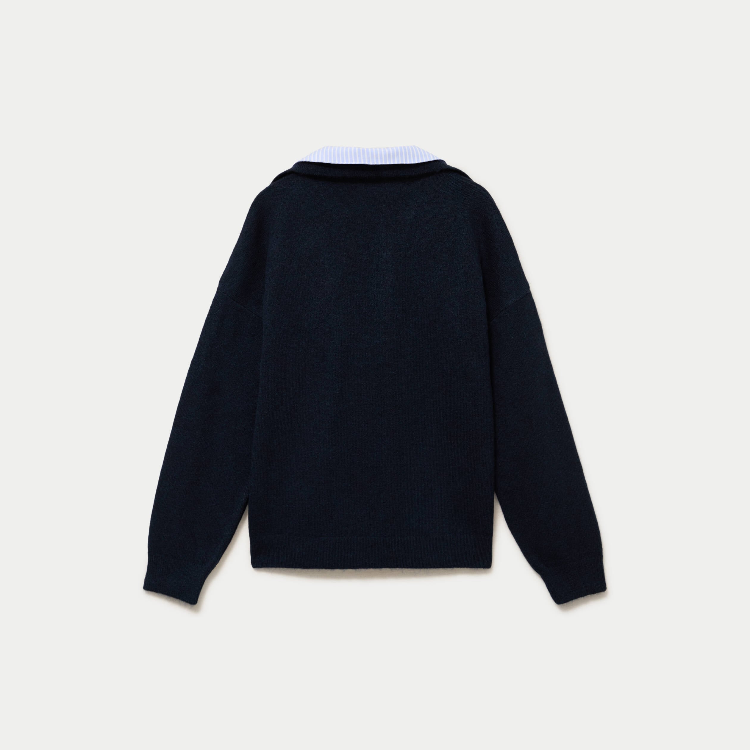 Pull effet 2-en-1 bleu marine femme