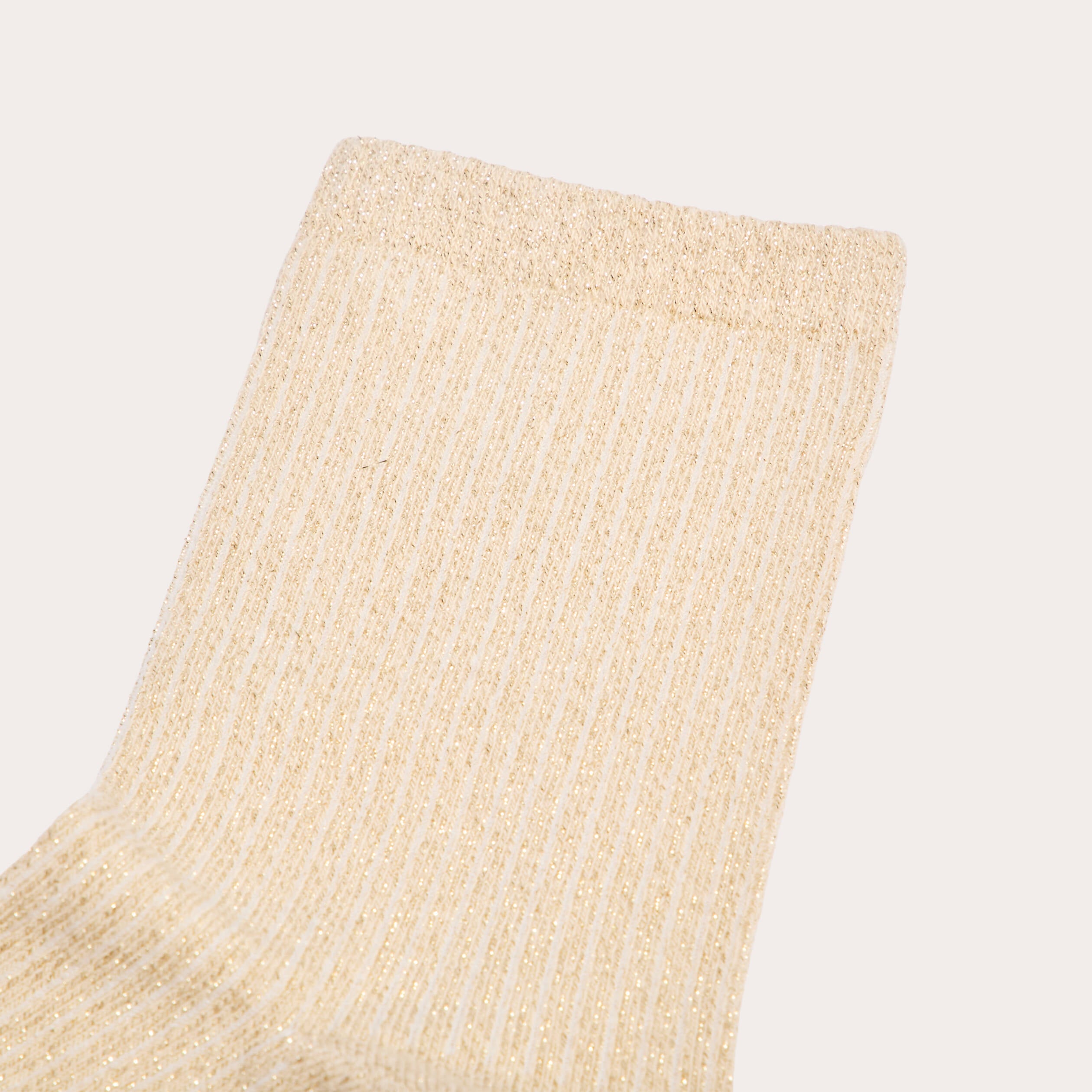 Chaussettes fils m&eacute;tallis&eacute;s couleur or femme